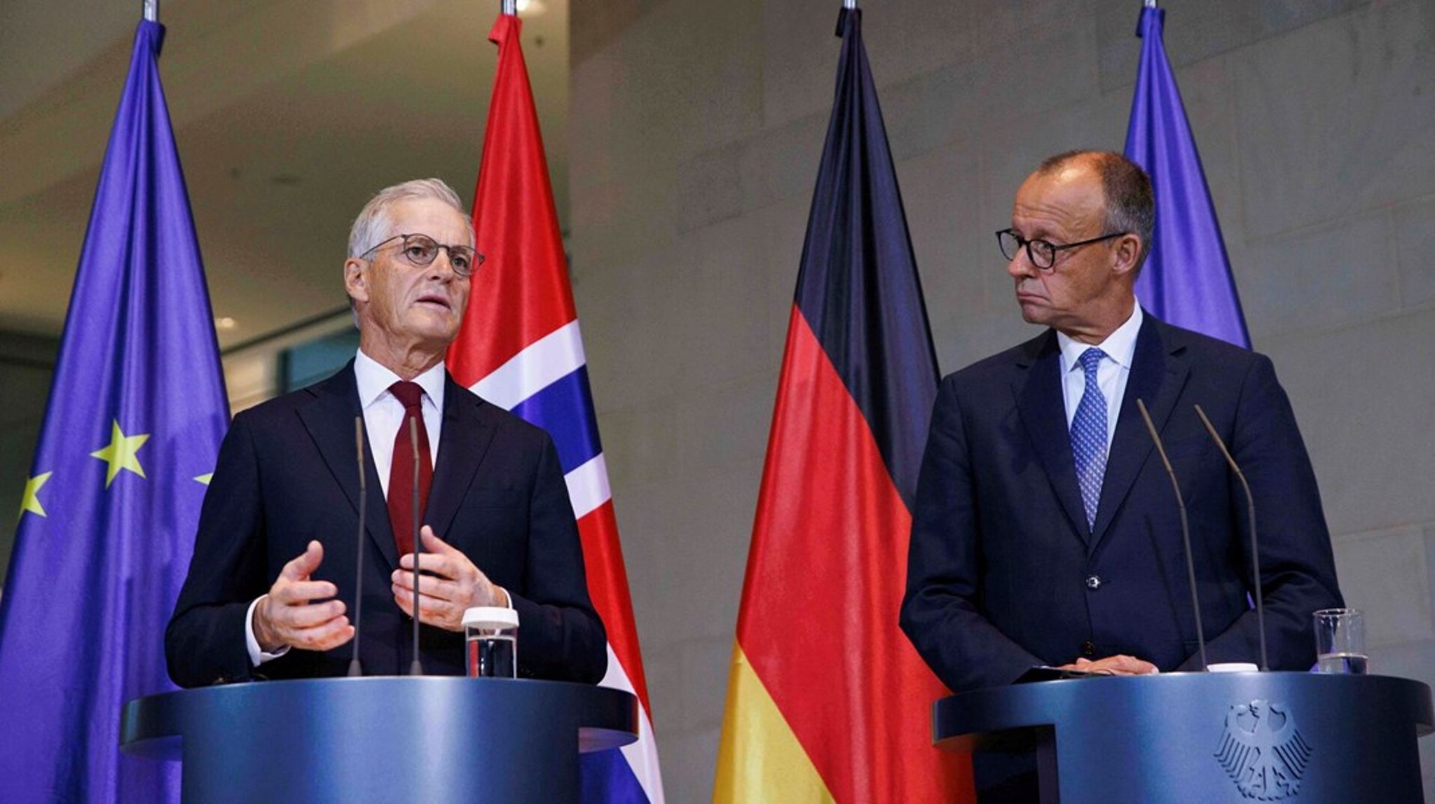 Hos Altinget Norge skal Elin Sørsdahl&nbsp;styrke dækningen af EU- og EØS-relaterede emner. På billedet ses den norske statsminister&nbsp;Jonas Gahr Støre sammen med&nbsp;Tysklands kansler&nbsp;Friedrich Merz.