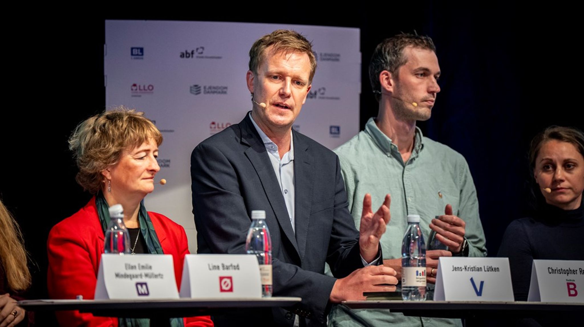 Venstres beskæftigelses- og integrationsborgmester Jens-Kristian Lütken, flankeret af Radikale Venstres spidskandidat Christopher Røhl. De to partier har dannet en alliance, der skal forpligte en ny overborgmester på at skabe en bedre erhvervspolitik for København.&nbsp;