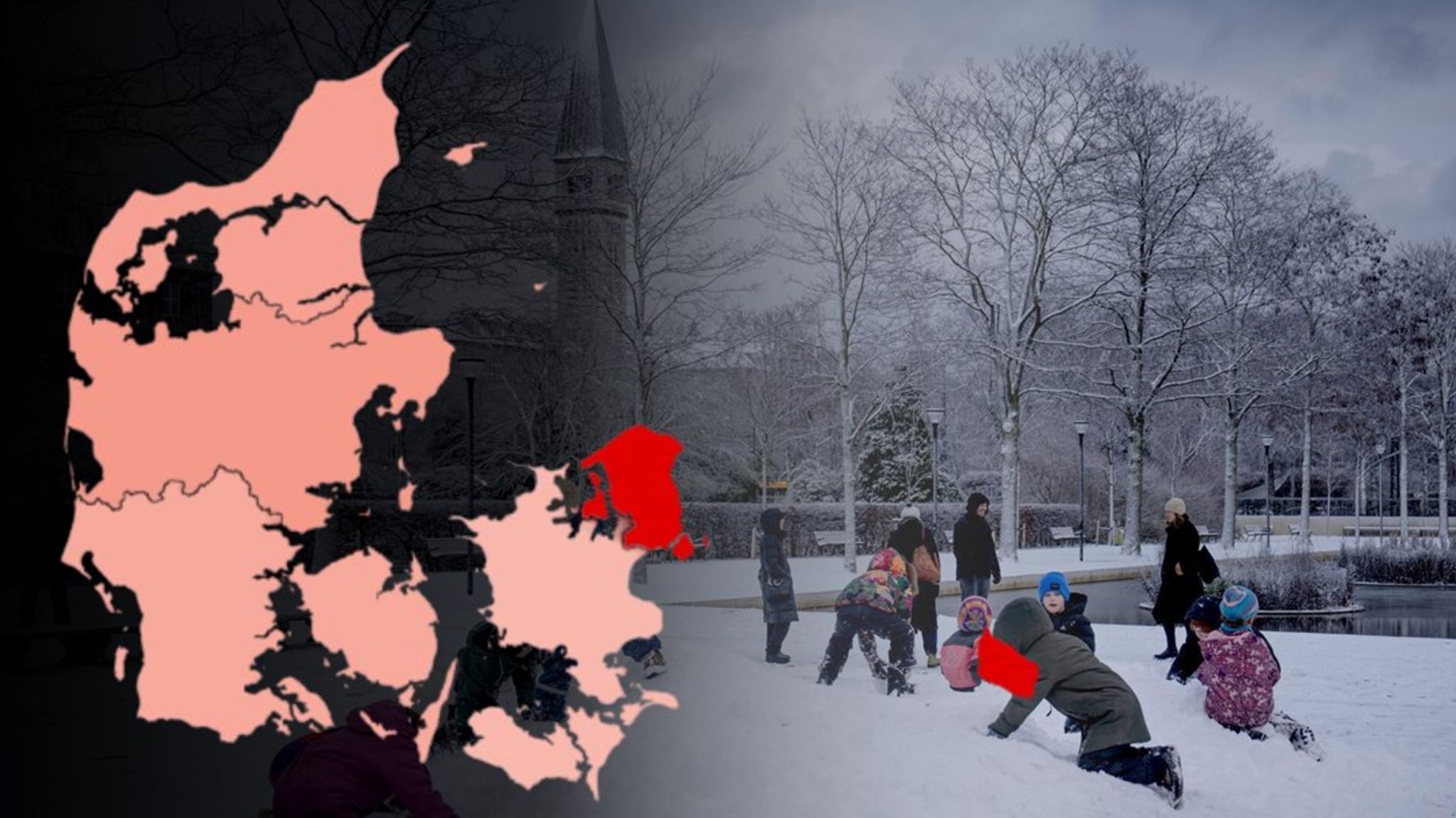 Det er skønt at lege i sneen, men stor forskel på, hvor mange pædagoger, der er til det. Særligt her i København og på Frederiksberg er det svært at udfylde at udfylde de tomme pædagogstillinger.