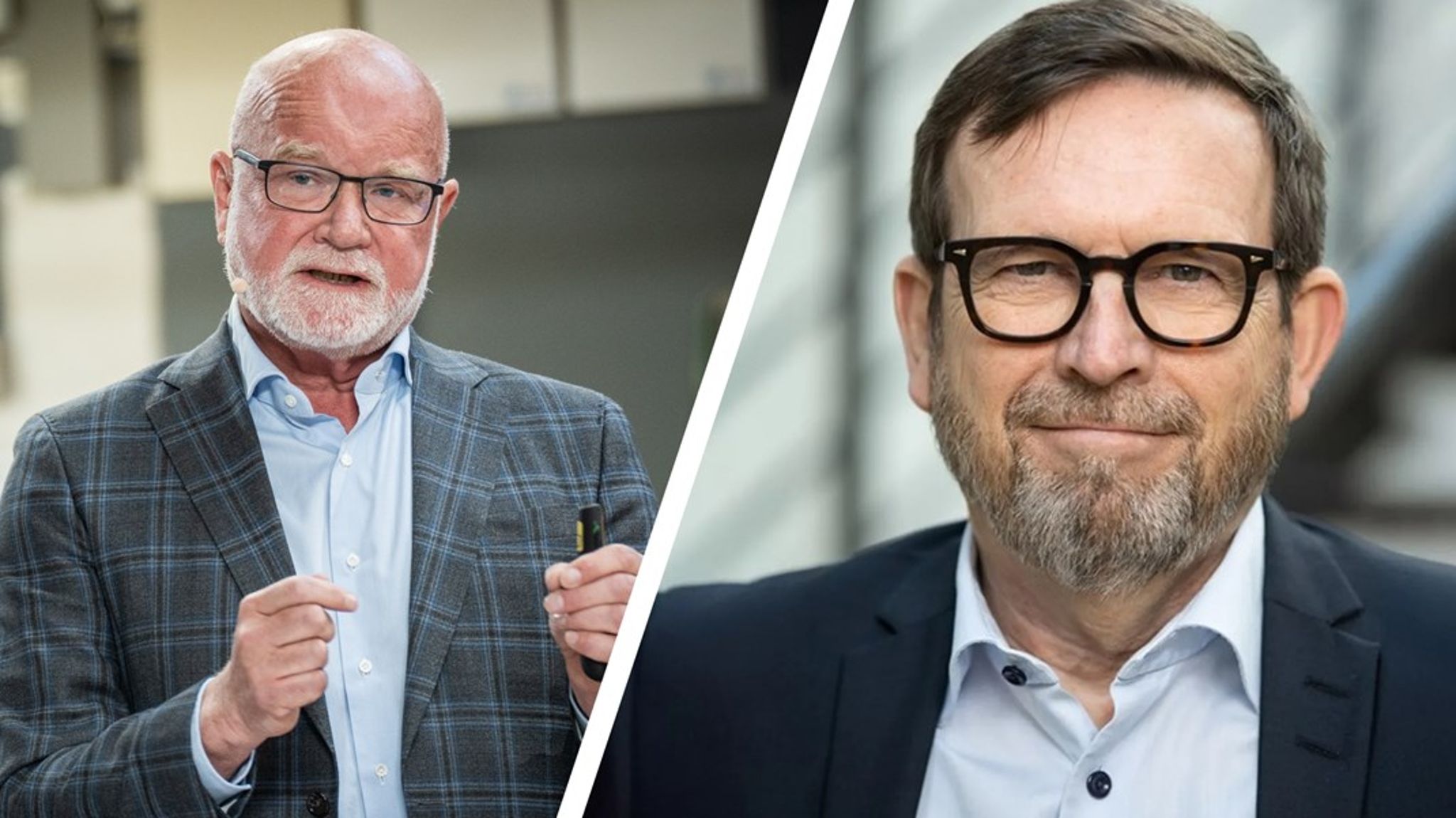 Per Bonvig Christensen sad i Reformkommissionen og er tidligere FGU-opmand, mens Adam Wolf er afgående direktør i Danske Regioner.