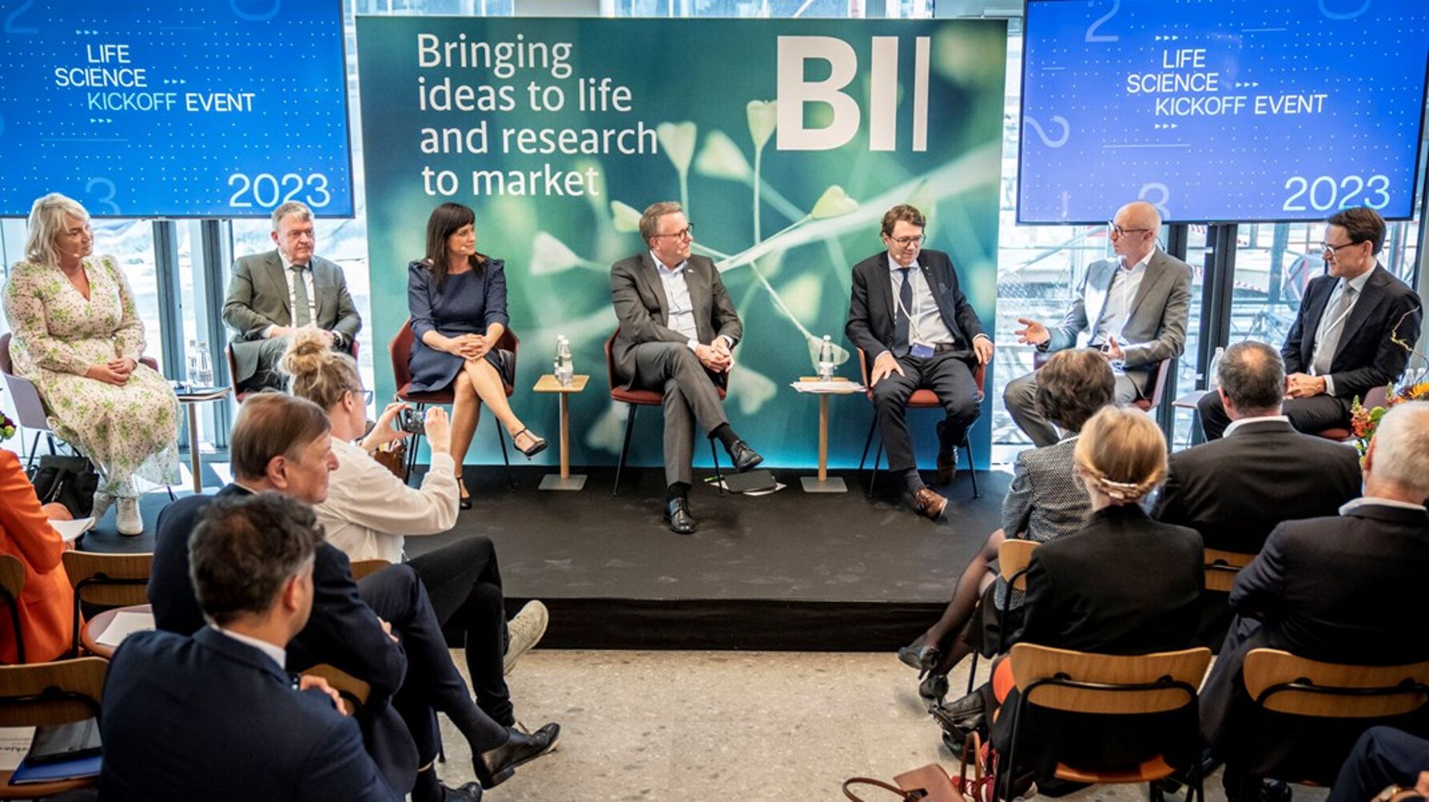 Novo Nordisk Fonden stiftede BII i slutningen af 2017. På billedet ses en række ministre til et arrangement hos Bioinnovation Institute i&nbsp;København.