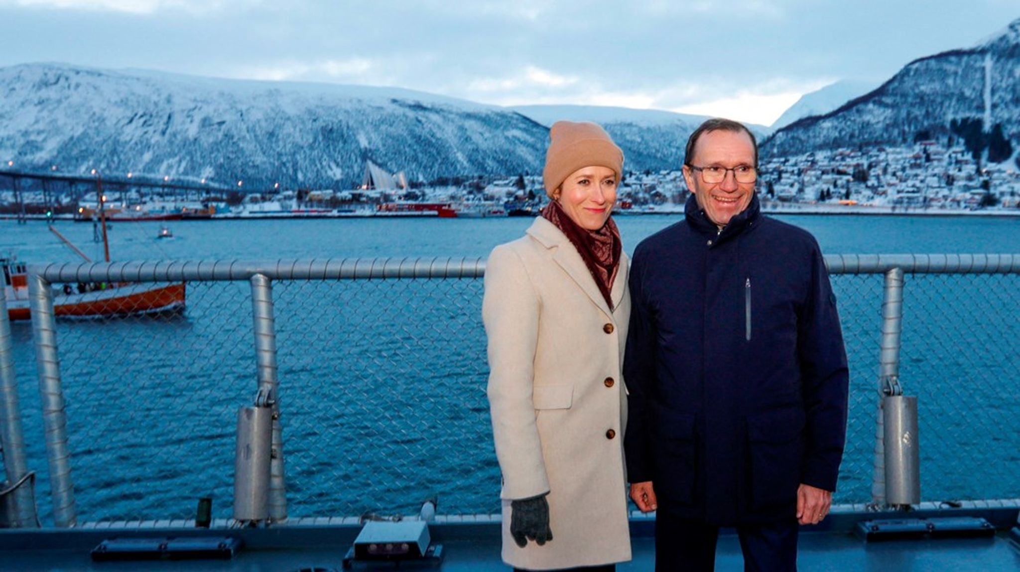 Kaja Kallas, EU's udenrigschef, besøgte sammen med den norske udenrigsminister det norske kystvagtsskib&nbsp;Bjørnøya.&nbsp;&nbsp;<br>