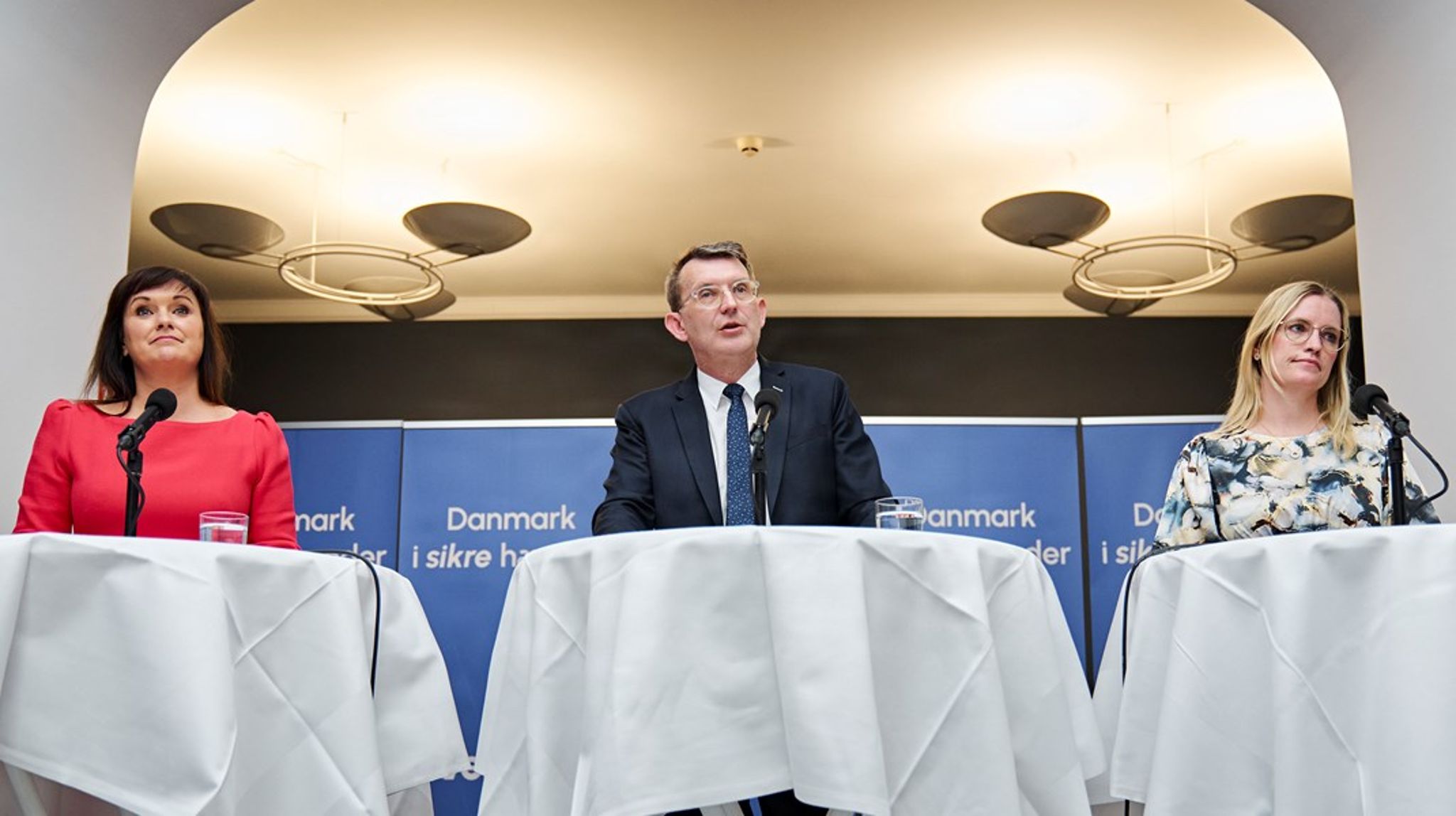 Venstre fremlagde mandag deres økonomiske 2035-plan på et pressemøde. 
