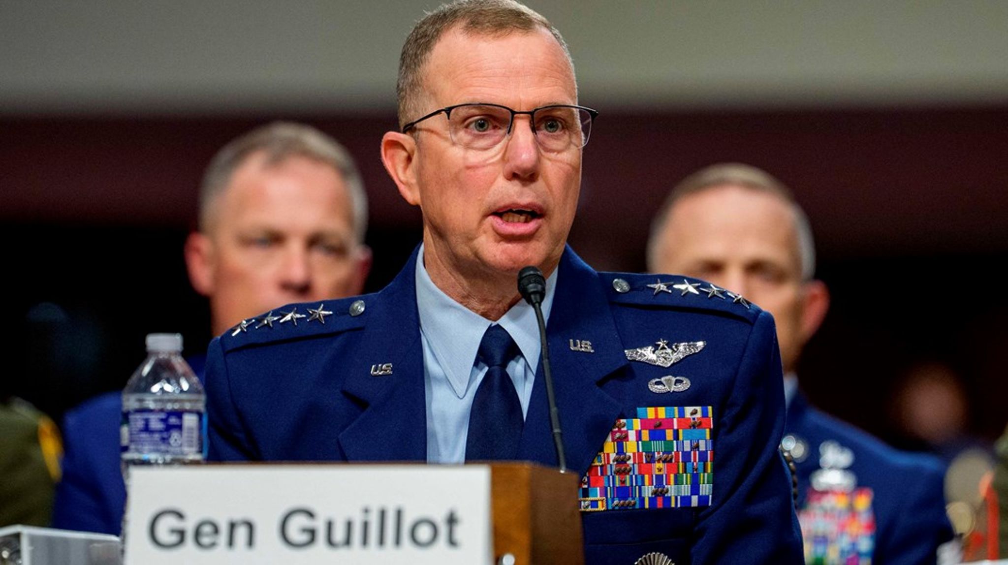 General&nbsp;Gregory Guillot under høringen i Senatet torsdag.&nbsp;