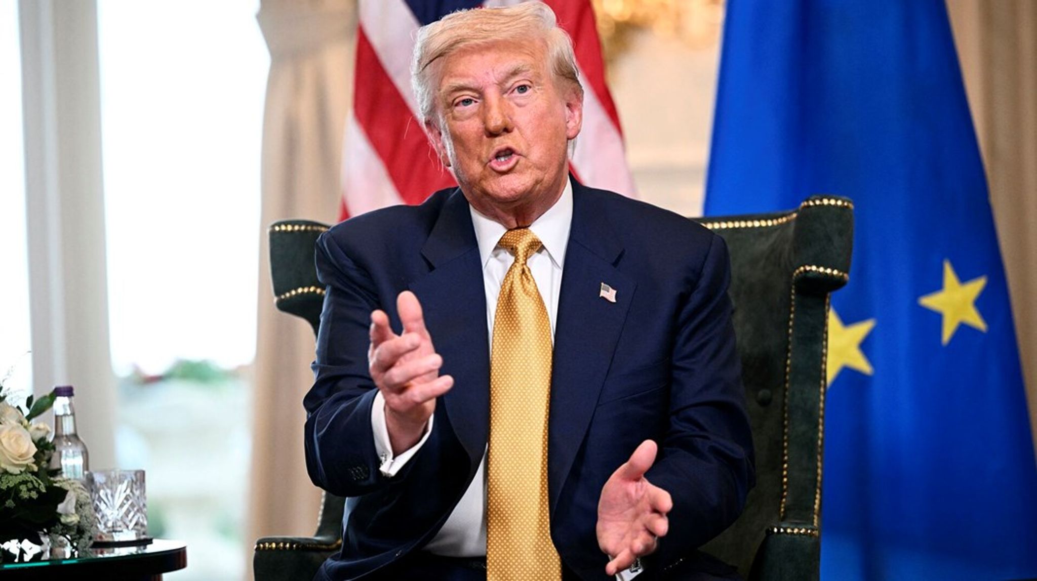 Donald Trump var meget tilfreds med den aftale om 15 procent told på europæiske varer, han fik lavet med EU i sin skotske golfklub i Turnberry 27. juli sidste år. Siden skabte han selv stor usikkerhed om aftalens levedygtighed, blandt andet ved at true Grønland.