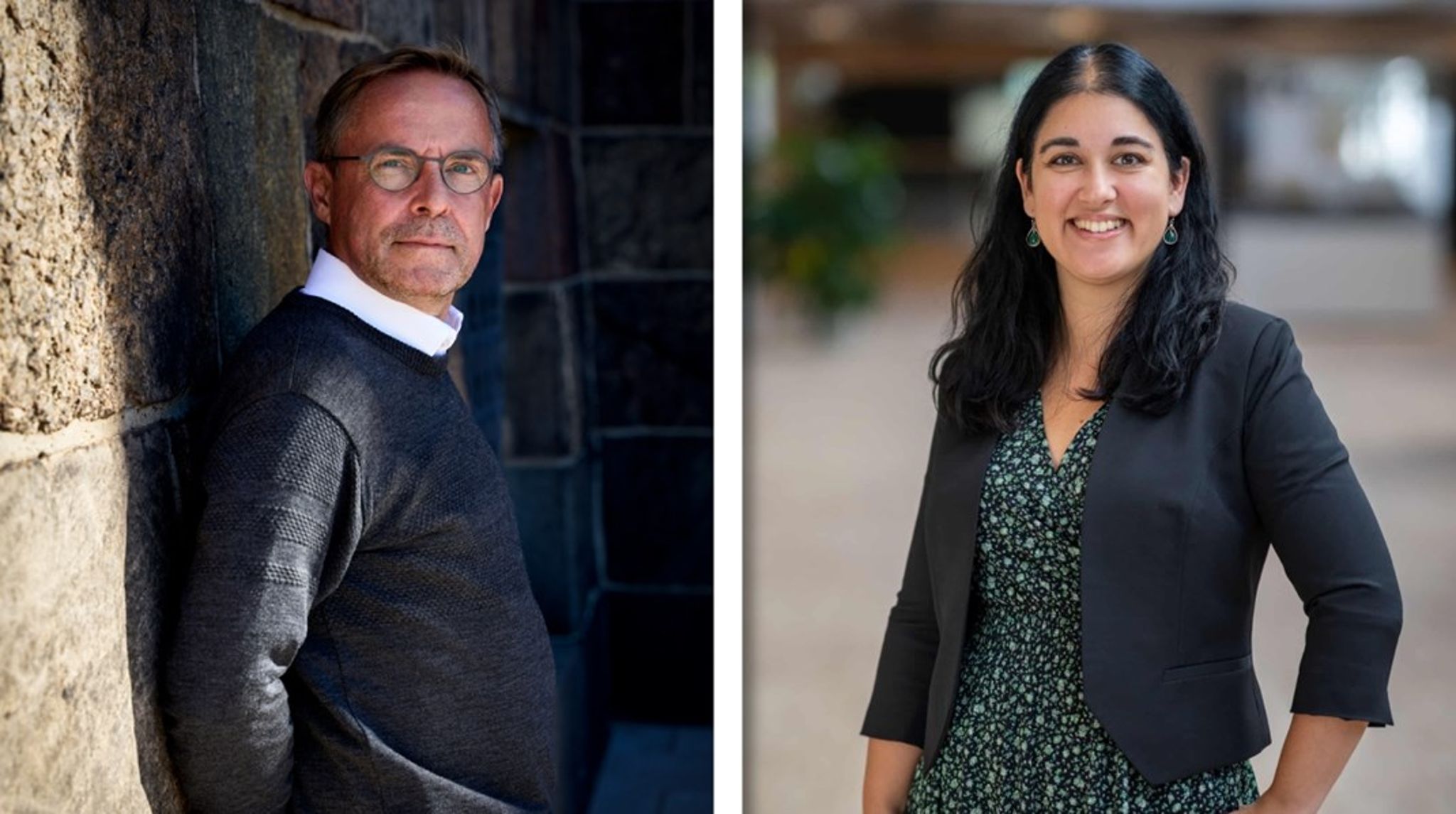 Jesper Olsen giver staffeten videre som frontperson for Transparency International Danmark til Satnam Kaur Nanda-Jørgensen.