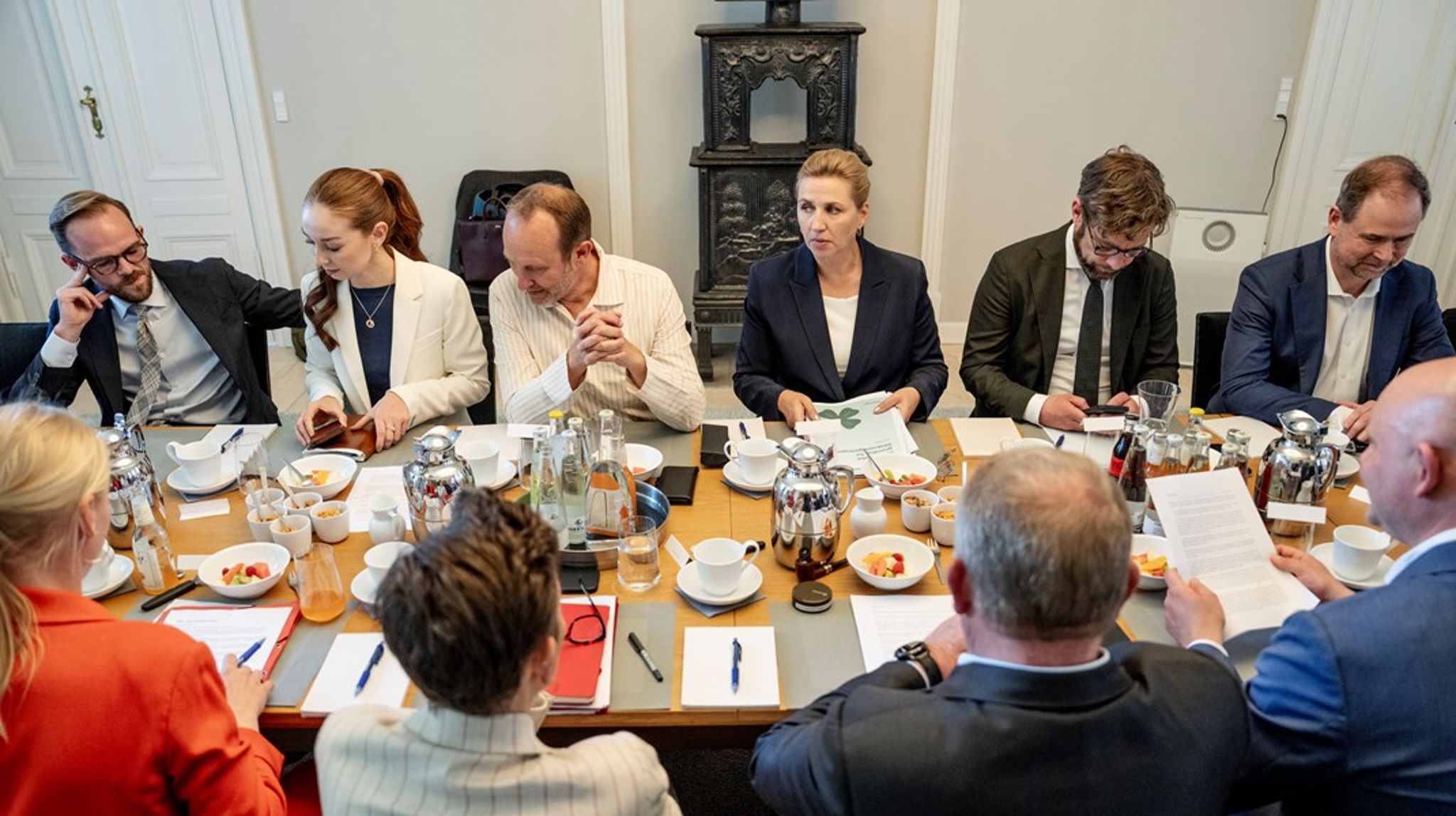 Det afsluttende møde ved regeringsforhandlingerne. Arkivfoto. 