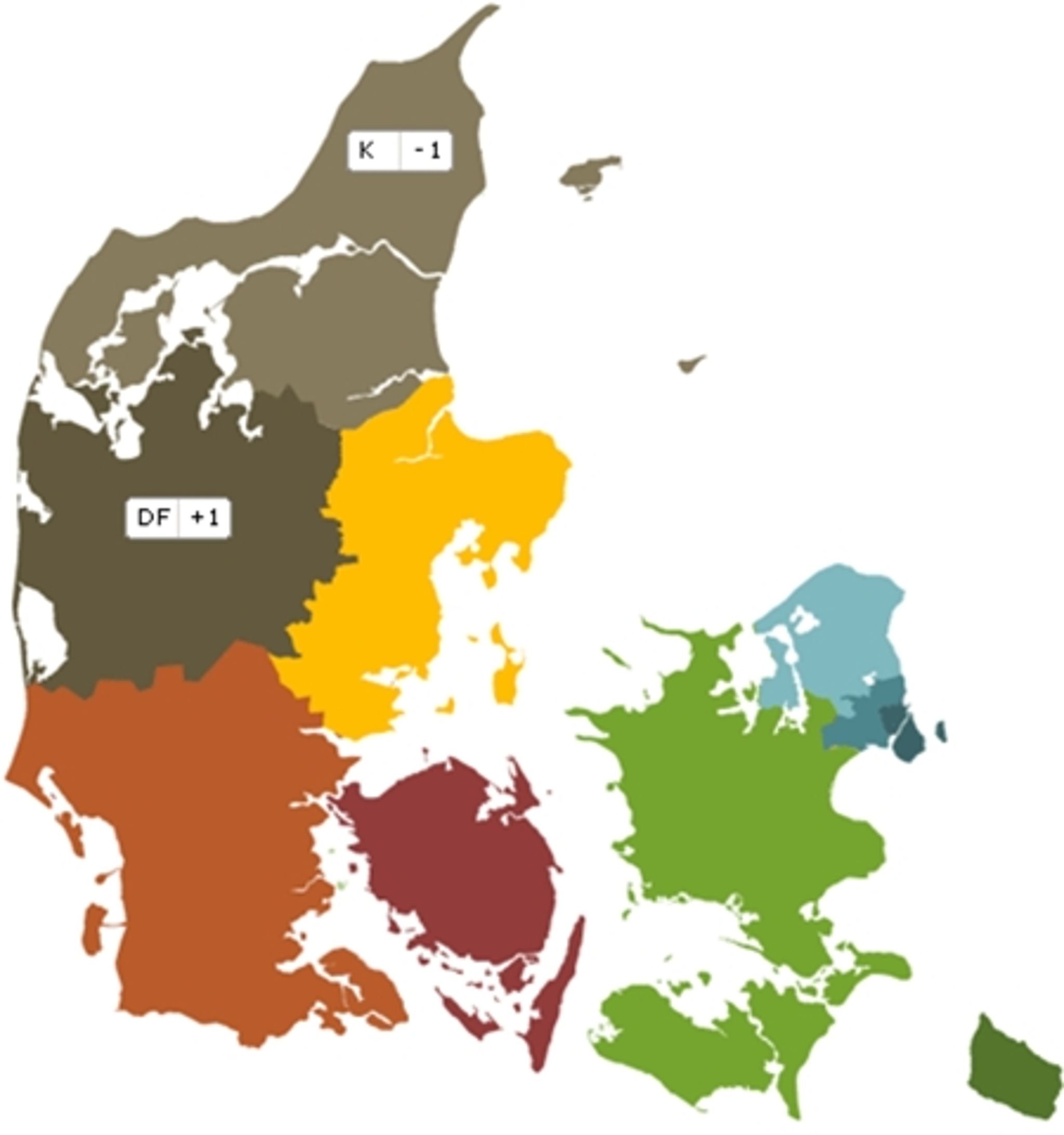 Der bliver kun flyttet ét mandat i den geografiske prognose for februar.