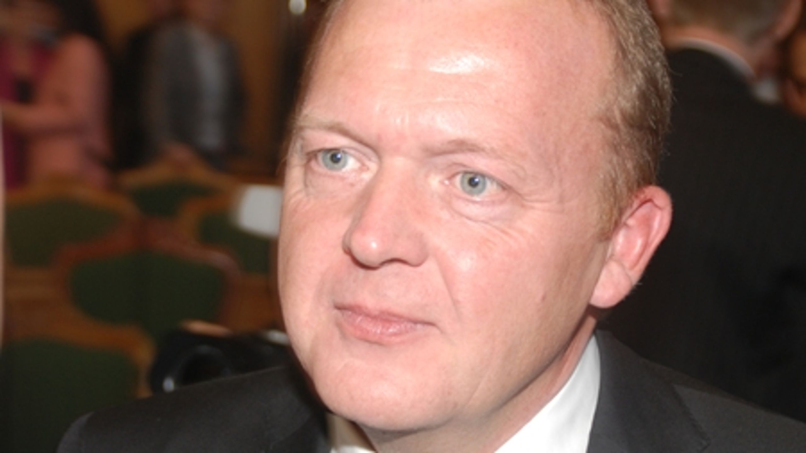Statsminister Lars Løkke Rasmussen (V) lige før han holdt sin første åbningstale.