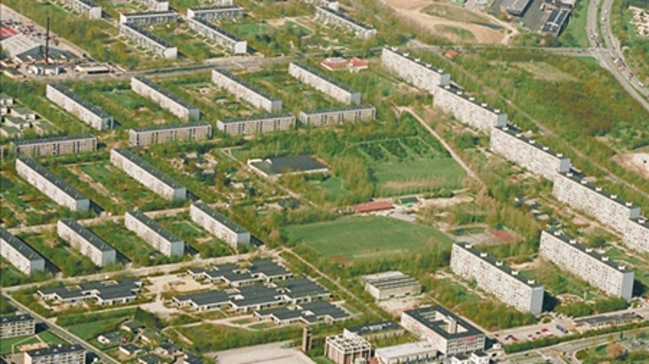 Gellerup-parken ved Århus set fra luften.  