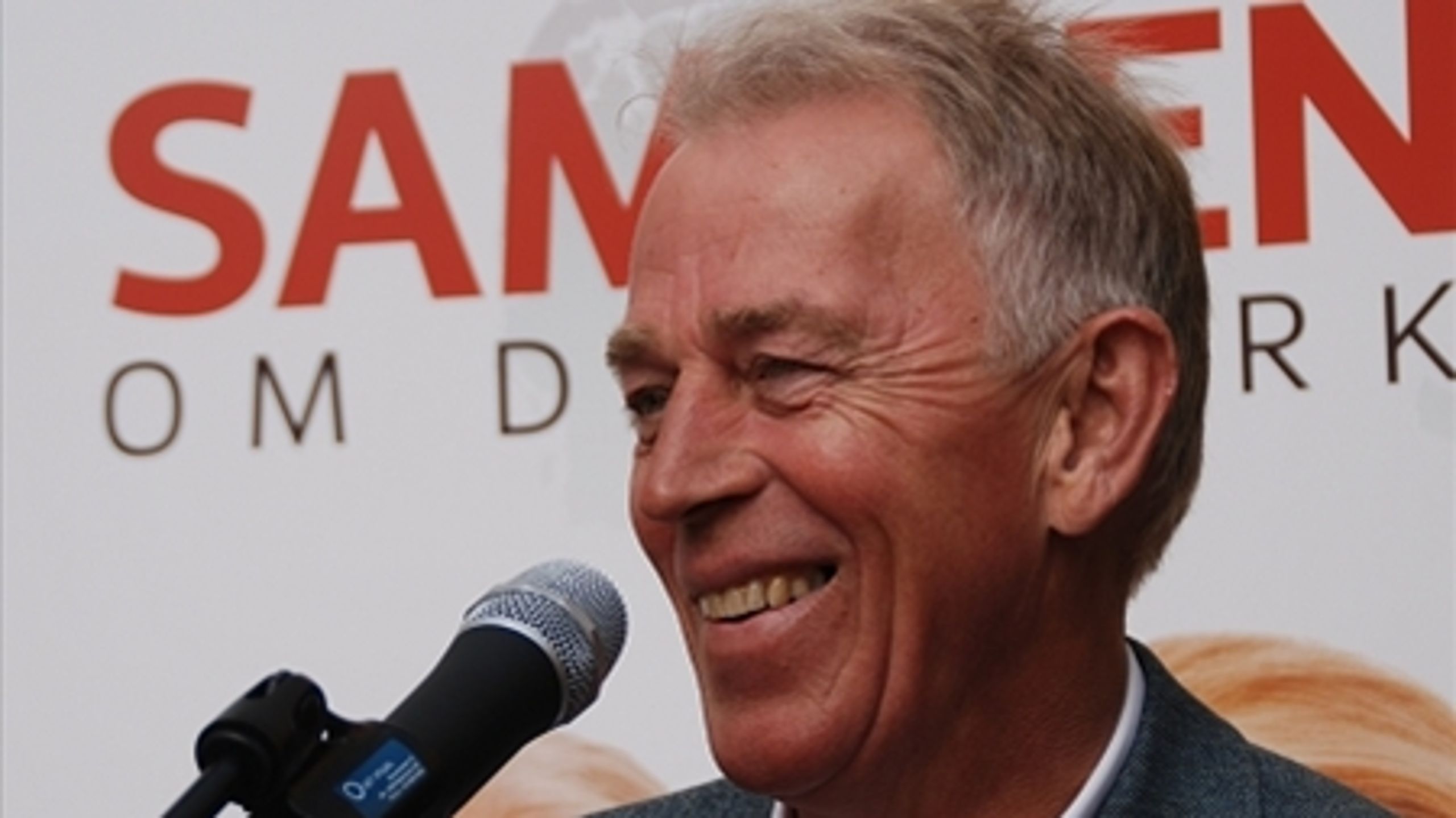 Villy Søvndal ved møde i Klostergaarden i Allinge.