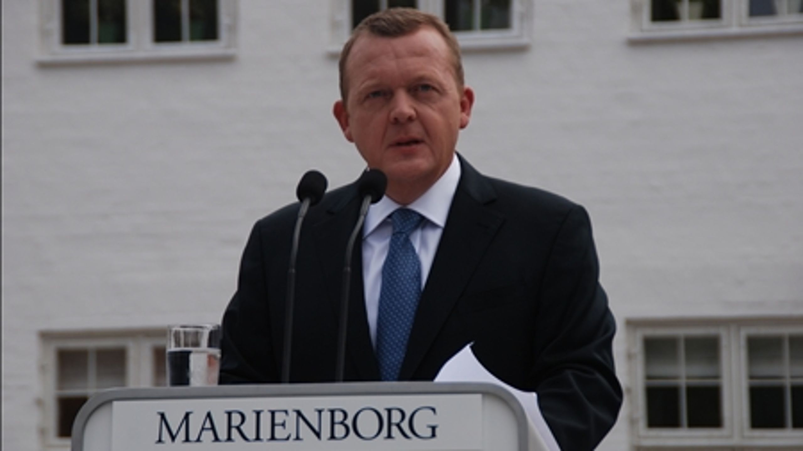 Statsministeren valgte udsædvanligt at udskrive valg fra Marienborg. 