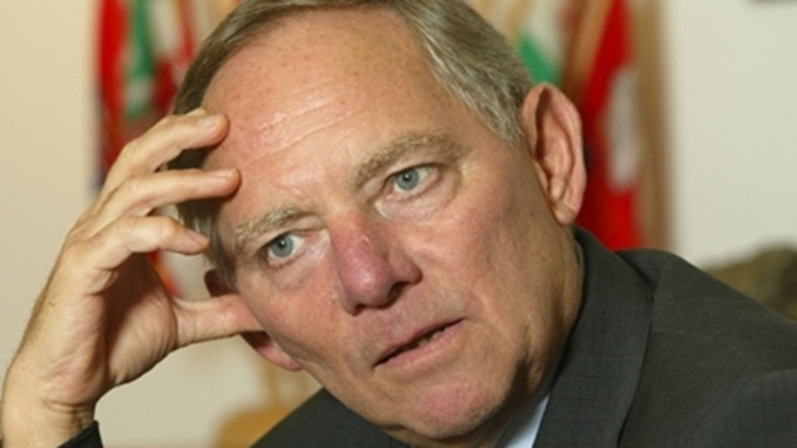 Den tyske finansminister, Wolfgang Schaeuble, presser dansk EU-formandskab.