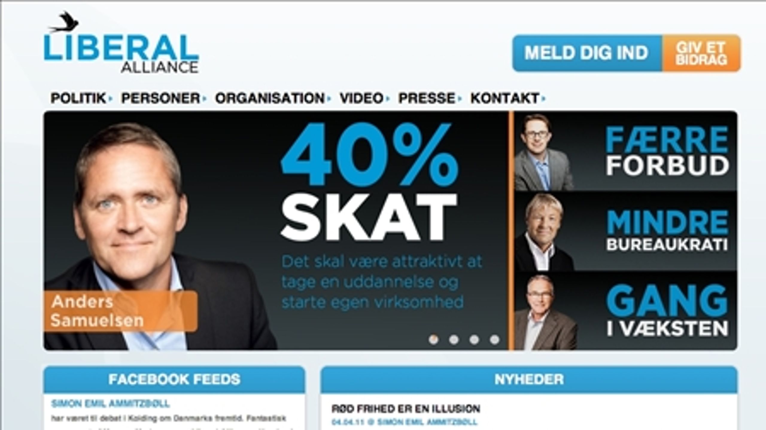 Liberal Alliances budskaber tiltrækker de unge mere end de ældre.  