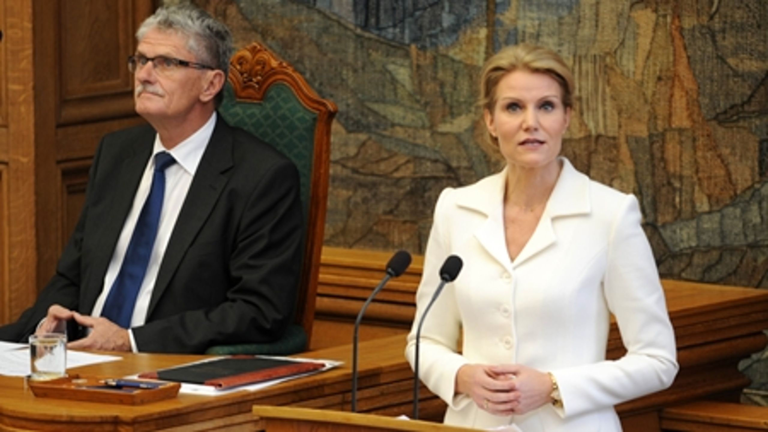 Statsminister Helle Thorning-Schmidt (S) holder åbningstale i Folketinget.