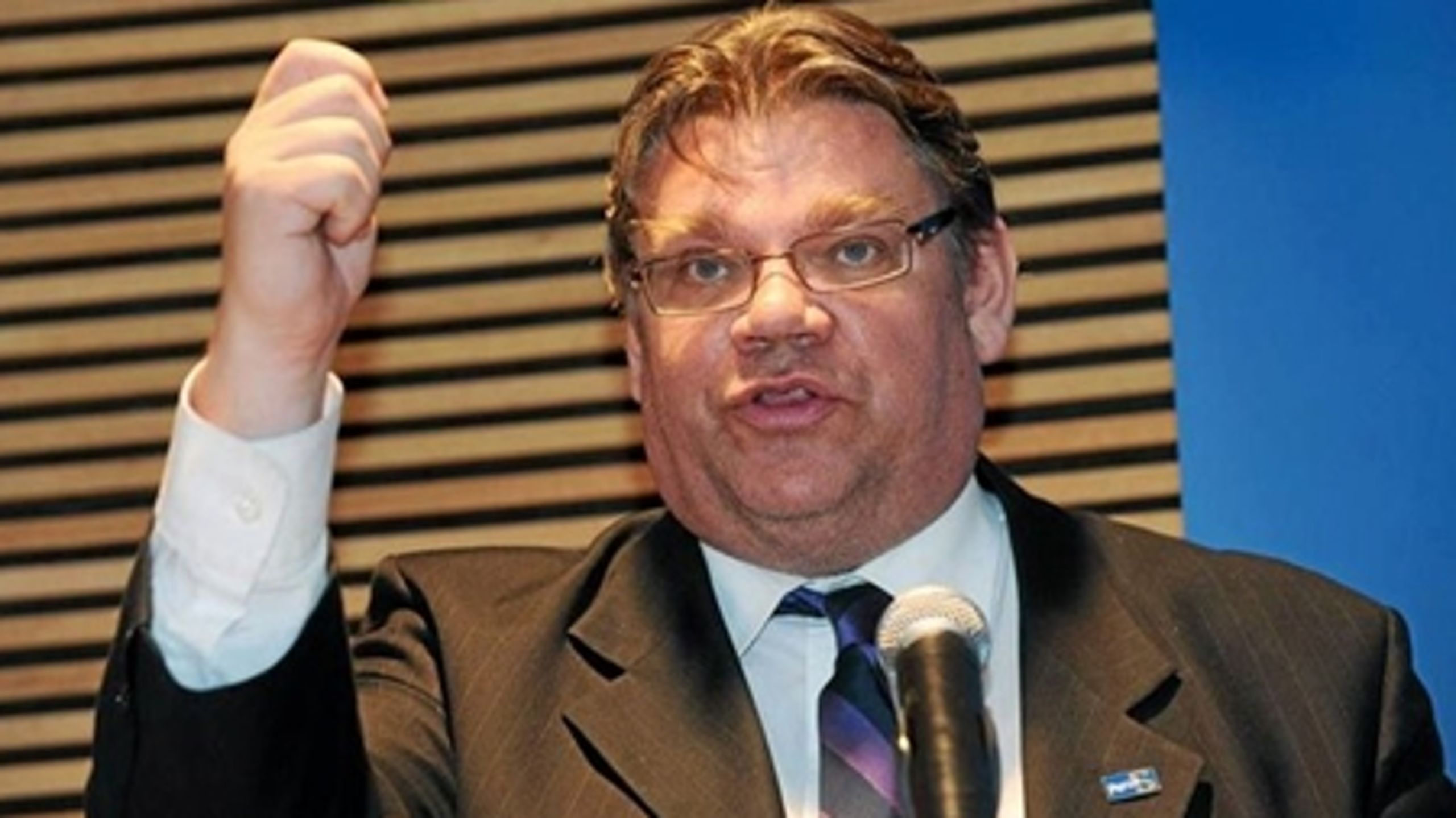 Den Europa-kritiske tone er stadig stigende i Finland. På billedet er politiker og stifter af partiet De Sande Finner, Timo Soini.
