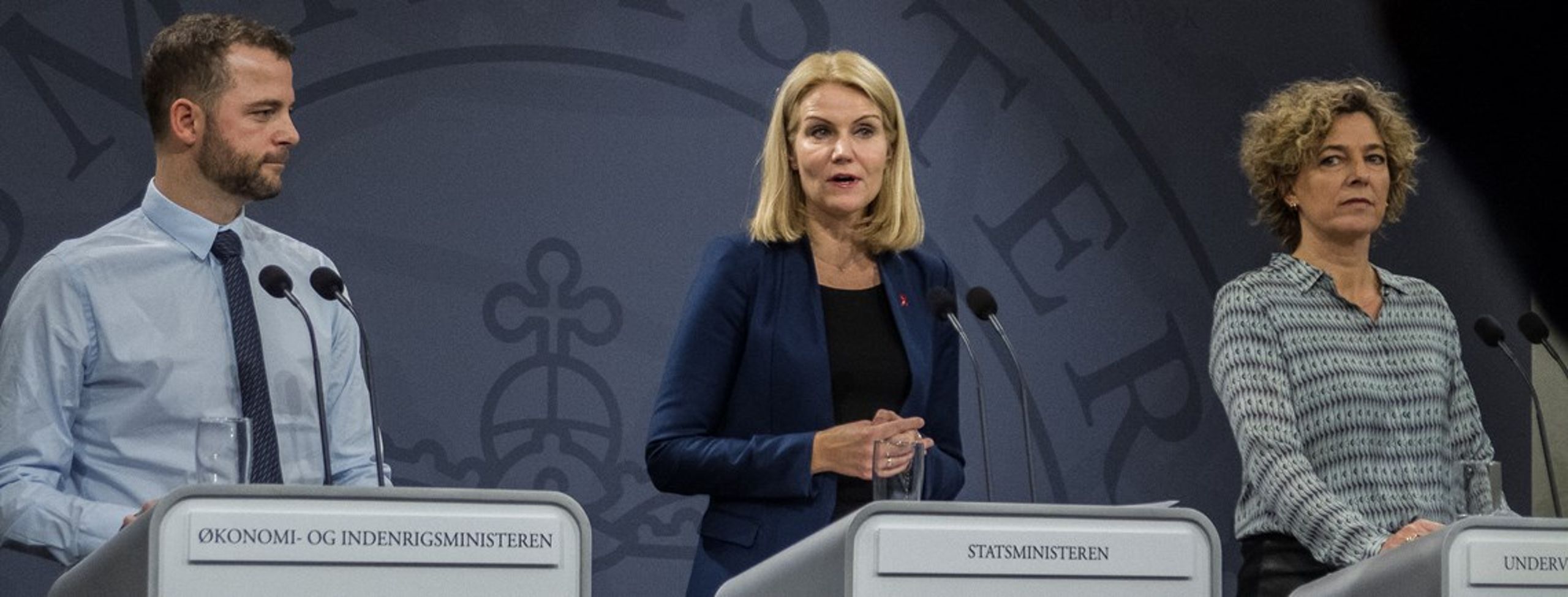 Statsminister Helle Thorning-Schmidt (S), indenrigsminister Morten Østergaard (R) og undervisningsminister Christine Antorini (S) fremlagde mandag regeringens udspil til en justering af gymnasie-reformen.&nbsp;