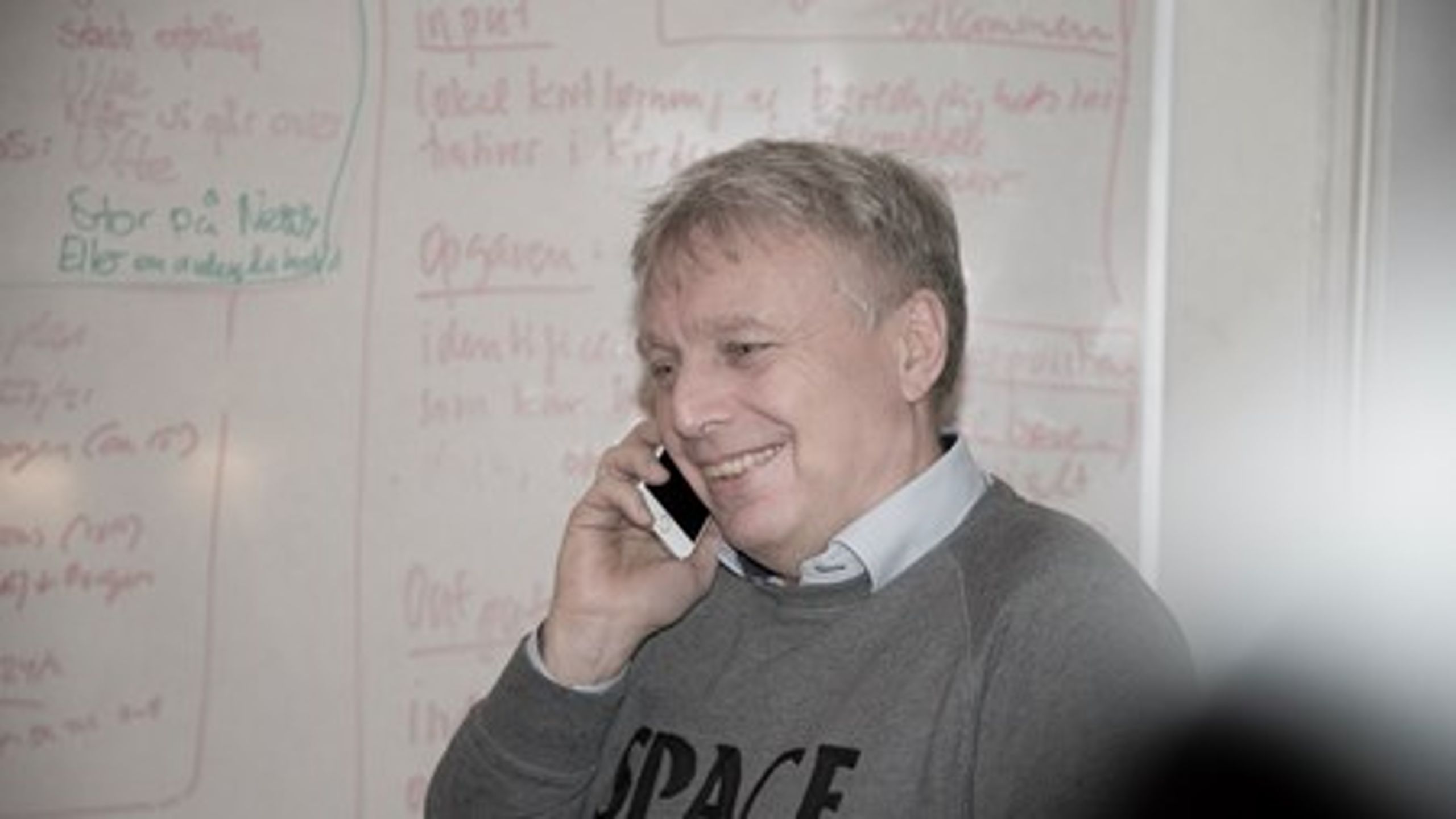 Alternativets partistifter, Uffe Elbæk, er glad for de første meningsmålinger.&nbsp;