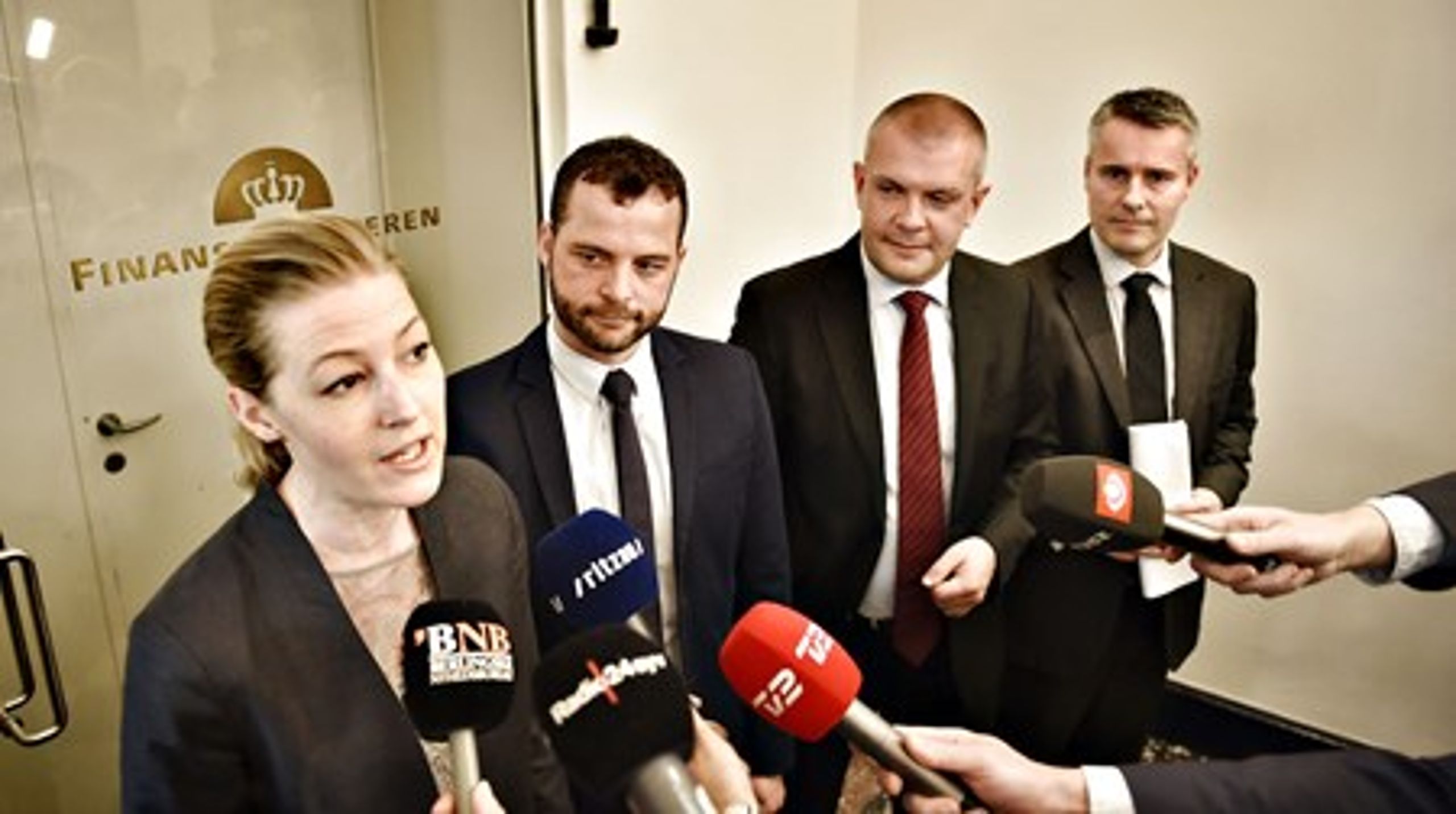 Finansminister Bjarne Corydon (S) fremlagde sammen med&nbsp;tre ministerkolleger onsdag regeringens væksinitiativer i Finansministeriet.&nbsp;