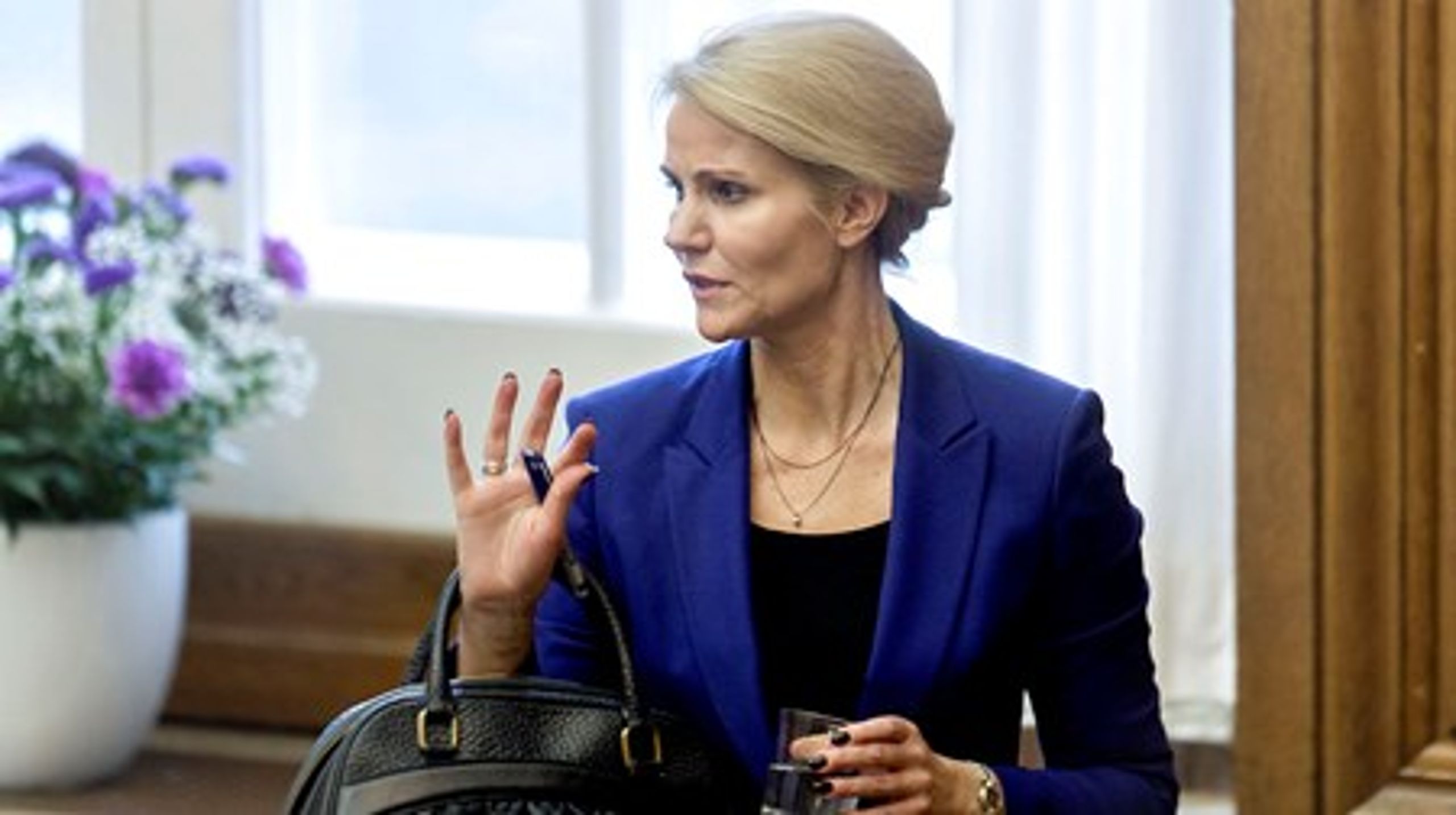 Statsminister Helle Thorning-Schmidt til spørgetimen tirsdag, hvor samtlige blå partier spurgte ind til terrorredegørelsen.&nbsp;