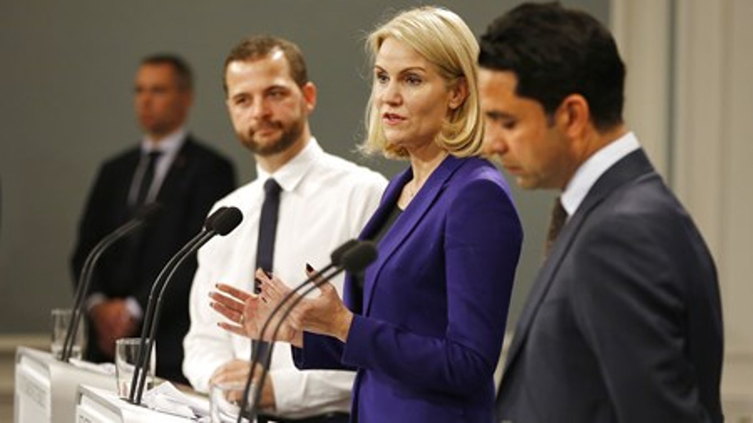 Regeringen præsenterede torsdag sin børnepakke ved et pressemøde i Statsministeriet.&nbsp;