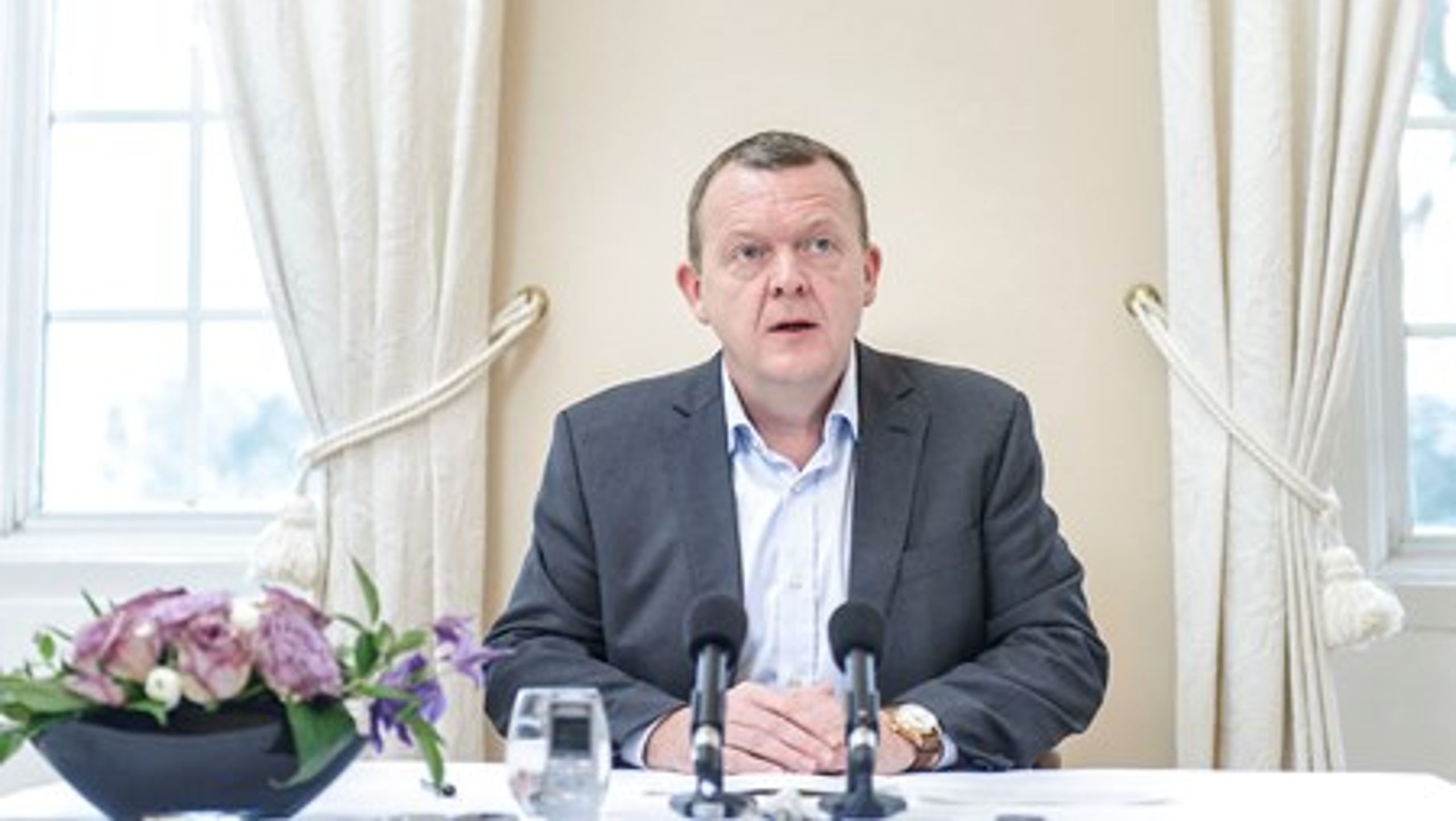 Statsminister Lars Løkke Rasmussen (V)&nbsp;holdt tirsdag pressemøde i forbindelse med regeringsseminar.&nbsp;