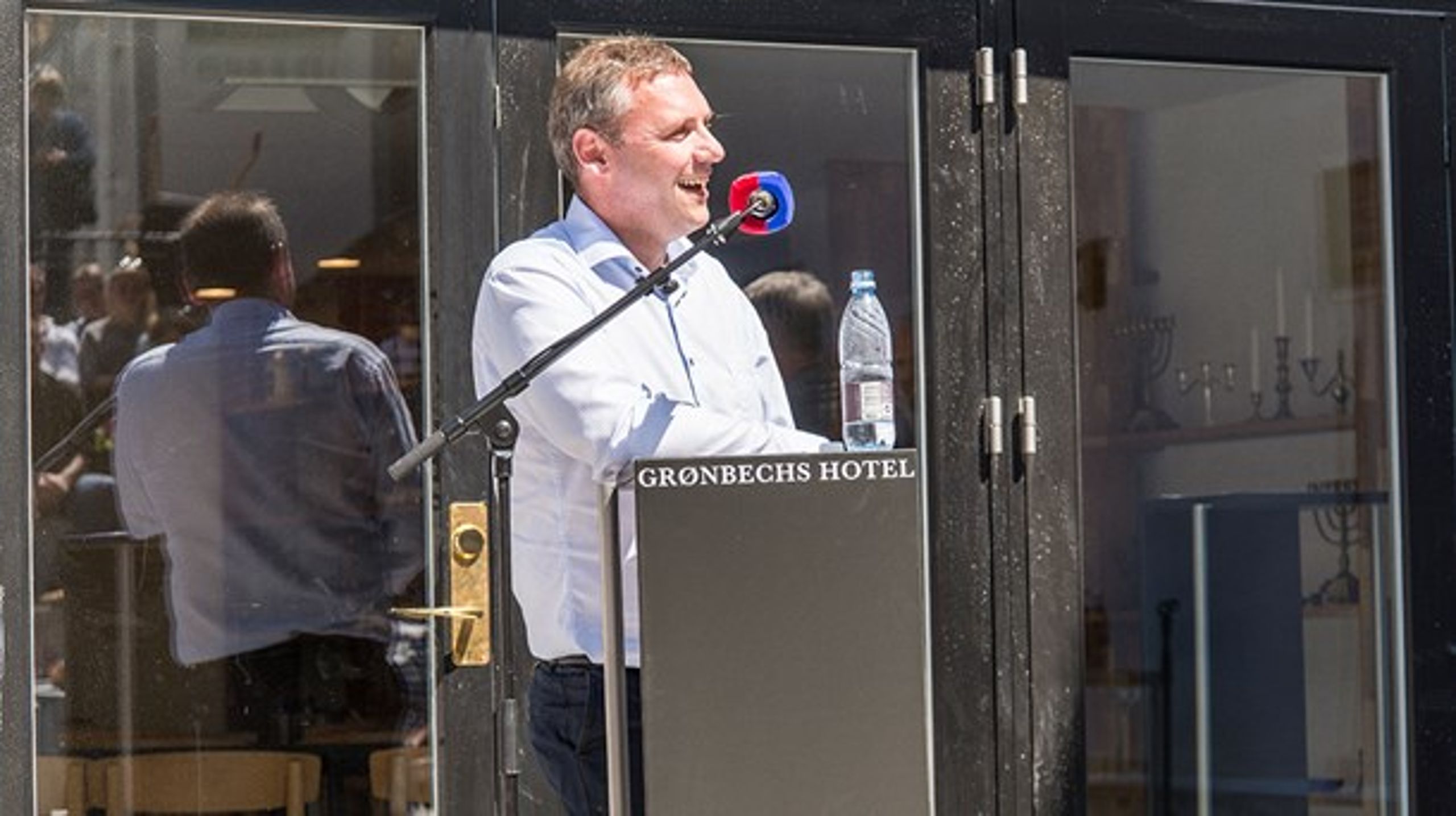 Claus Richter deltog også i partisekretærdebatten på Folkemødet&nbsp;sidste år, hvor den fandt sted på Grønbechs Hotel i Allinge.