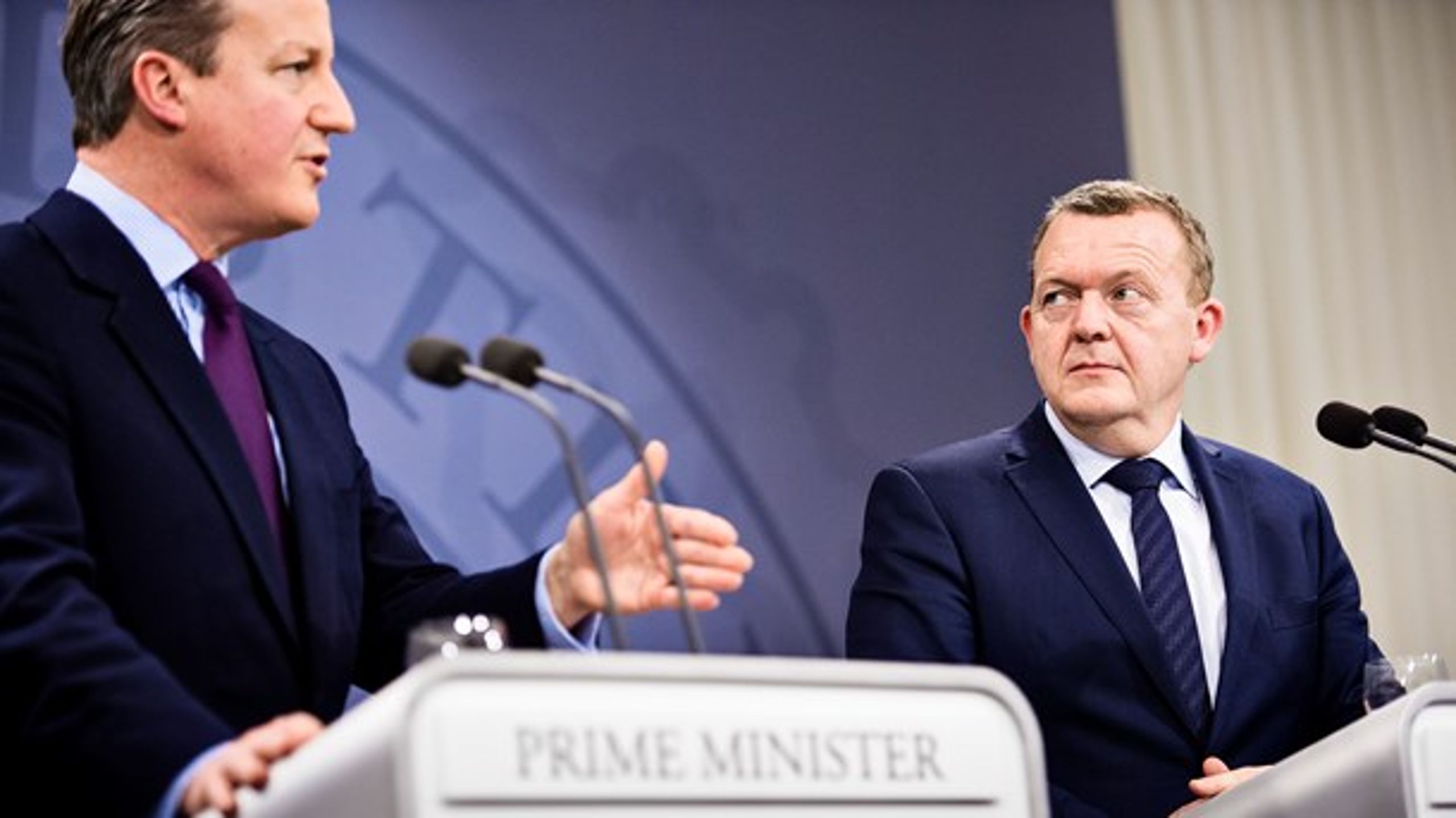 Løkke havde i februar besøg af Cameron.&nbsp;