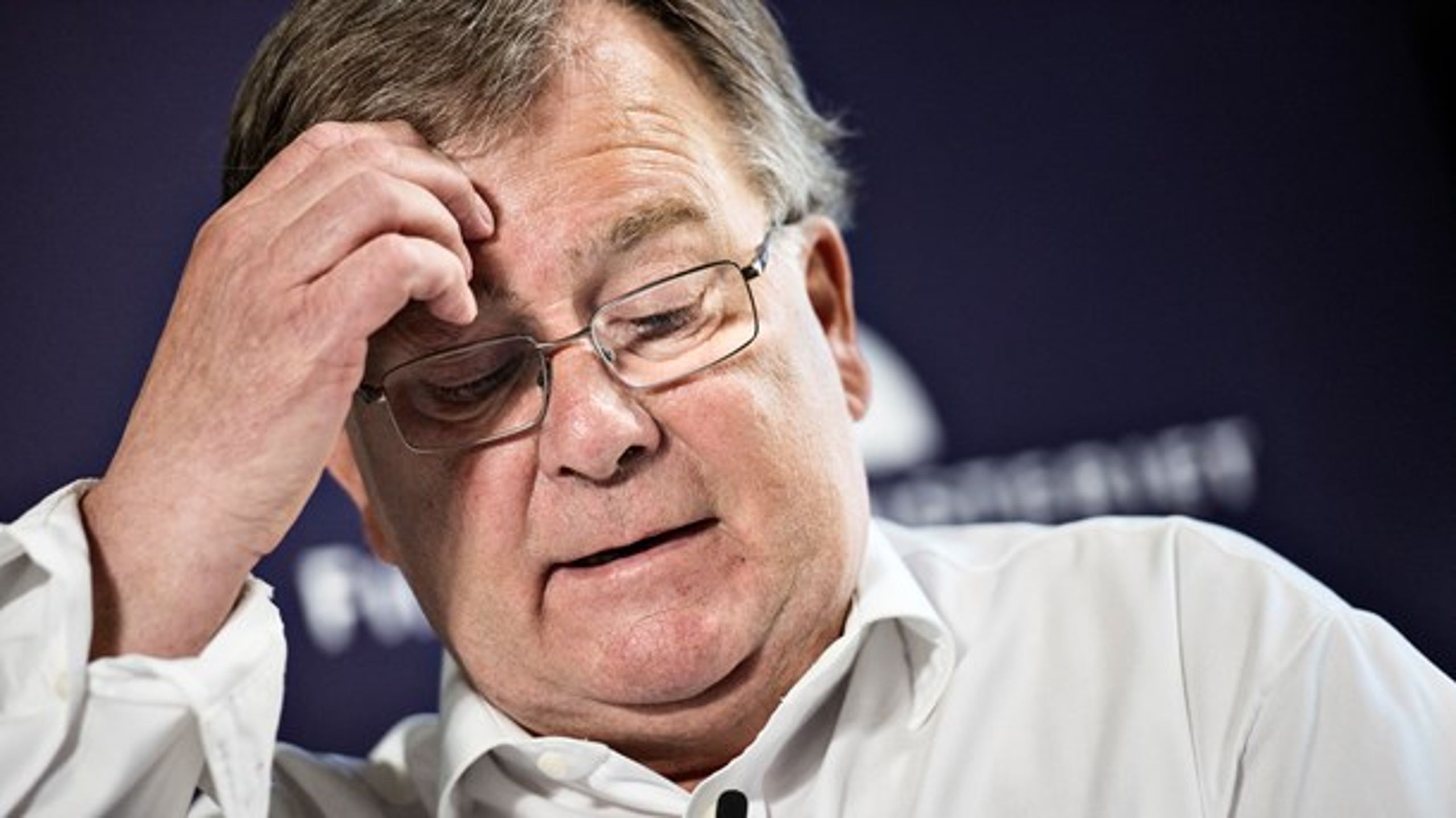 Danmarks finansminister Claus Hjort Frederiksen (V) tager sig til hovedet ved tanken om republikanske Donald &nbsp;Trump som USA's næste præsident.