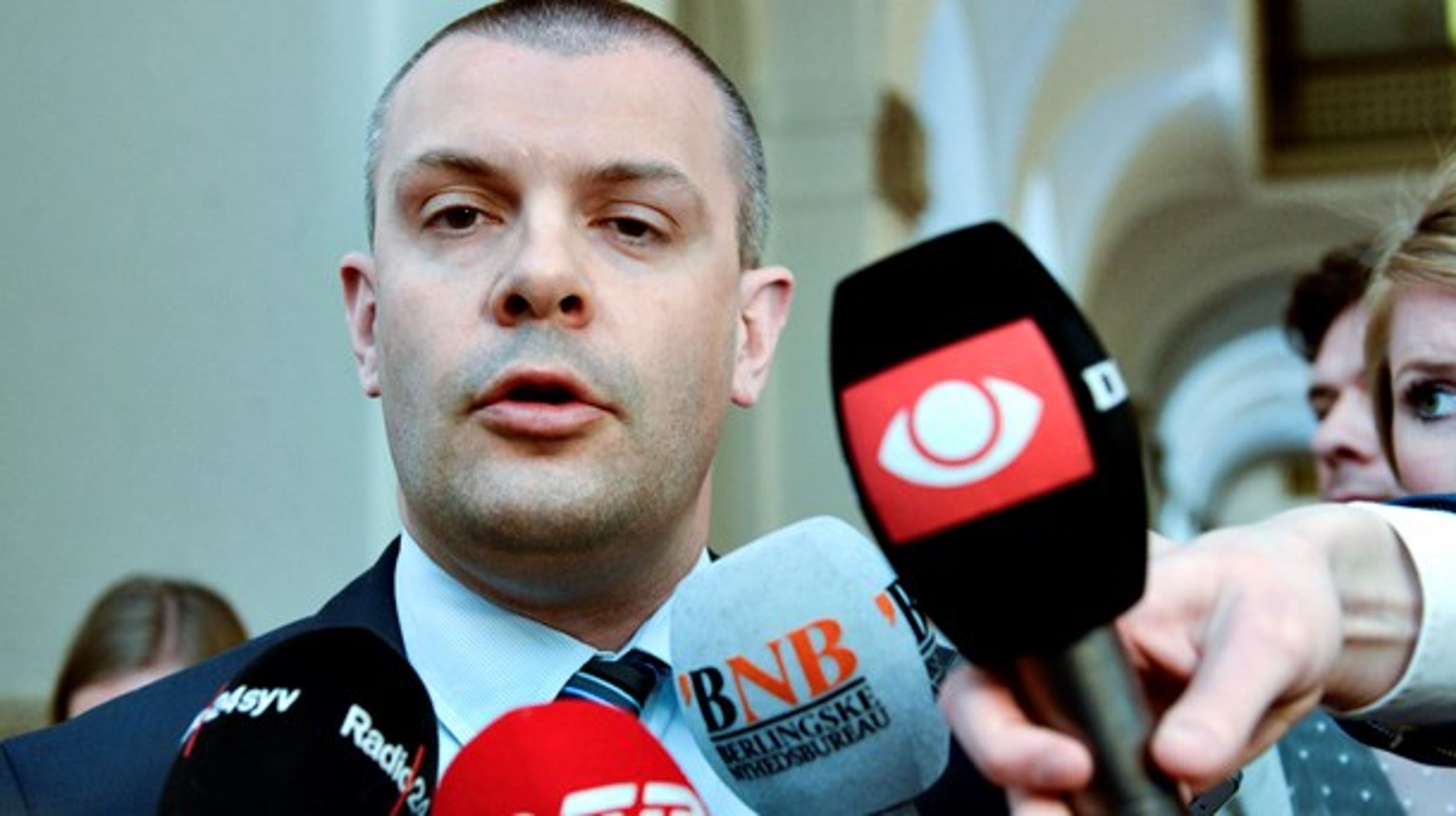 Bjarne Corydon (tidl. finansminister) ses her i forbindelse med offentliggørelsen af&nbsp;Rigsrevisionens undersøgelse af Dong-sagen.<br>