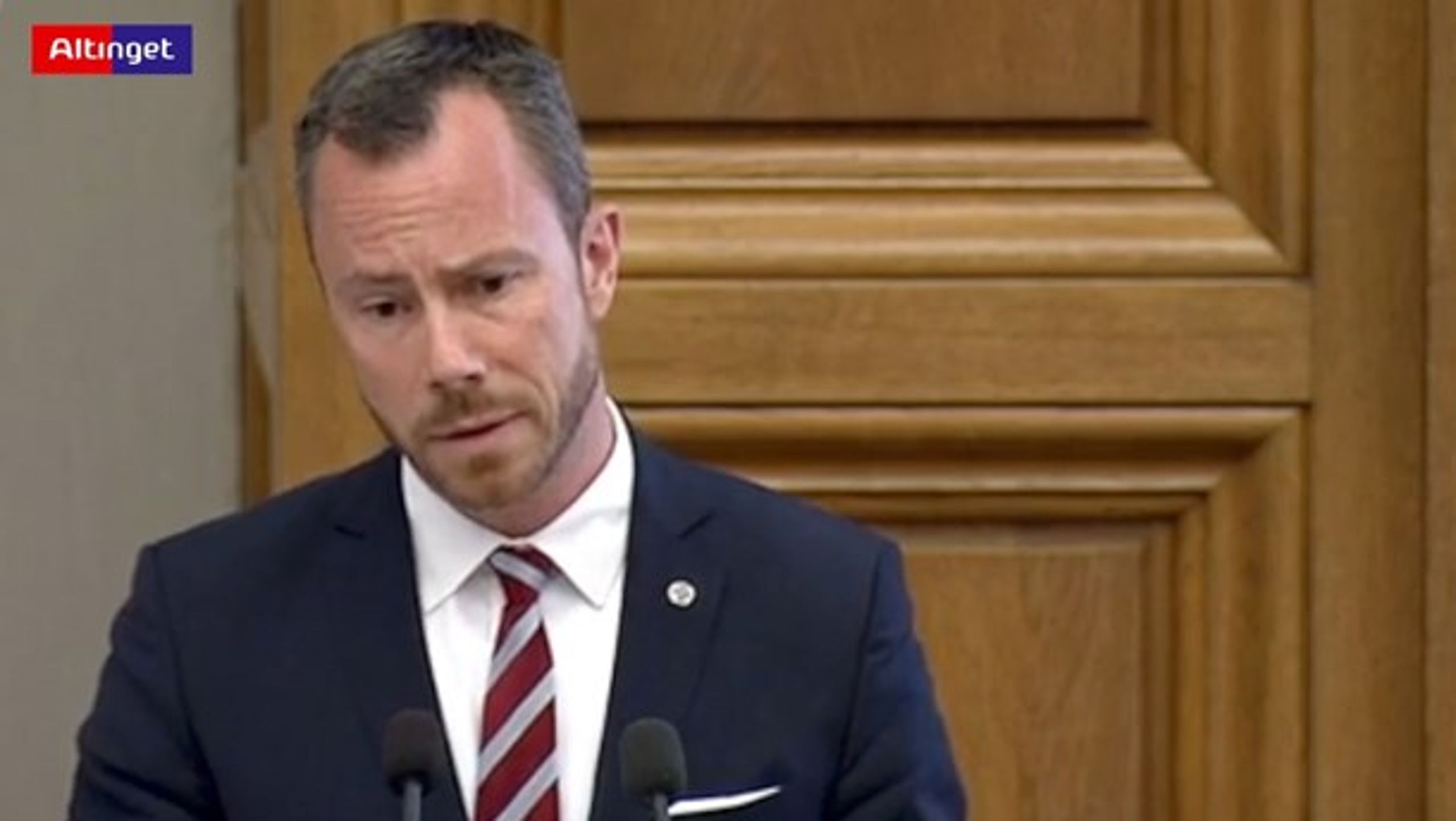 Jakob Ellemann-Jensen (V)&nbsp;under afslutningsdebatten i Folketinget 31. maj 2017