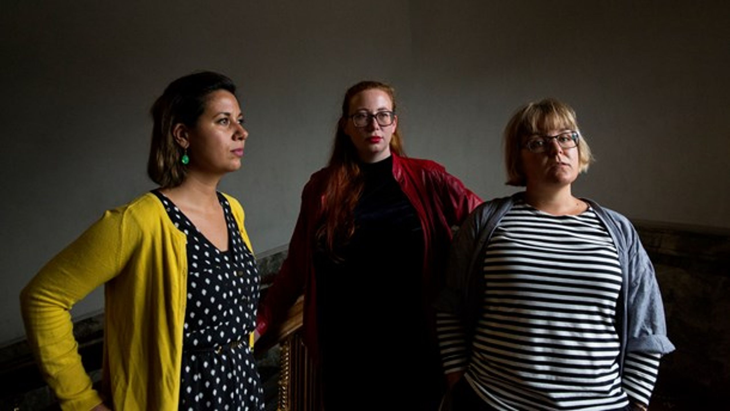 Fra venstre : Muneeza Rosendahl, Marie Raasthøj Hansen og Maria Mortensen
