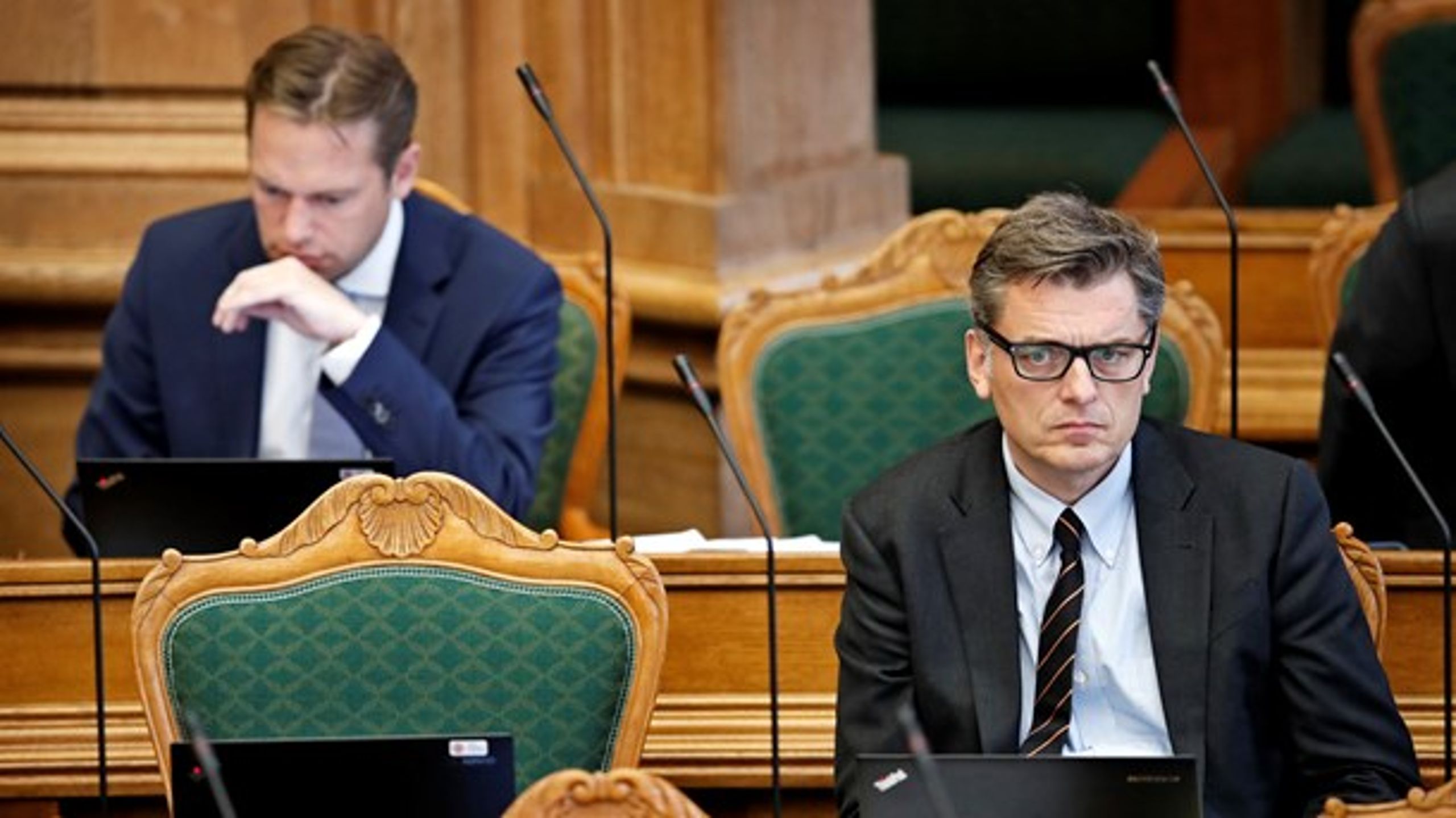 Burkaen har været genstand for heftig debat mellem&nbsp;Venstre-folkene Marcus Knuth (tv) og&nbsp;Jan E. Jørgensens (th).&nbsp;