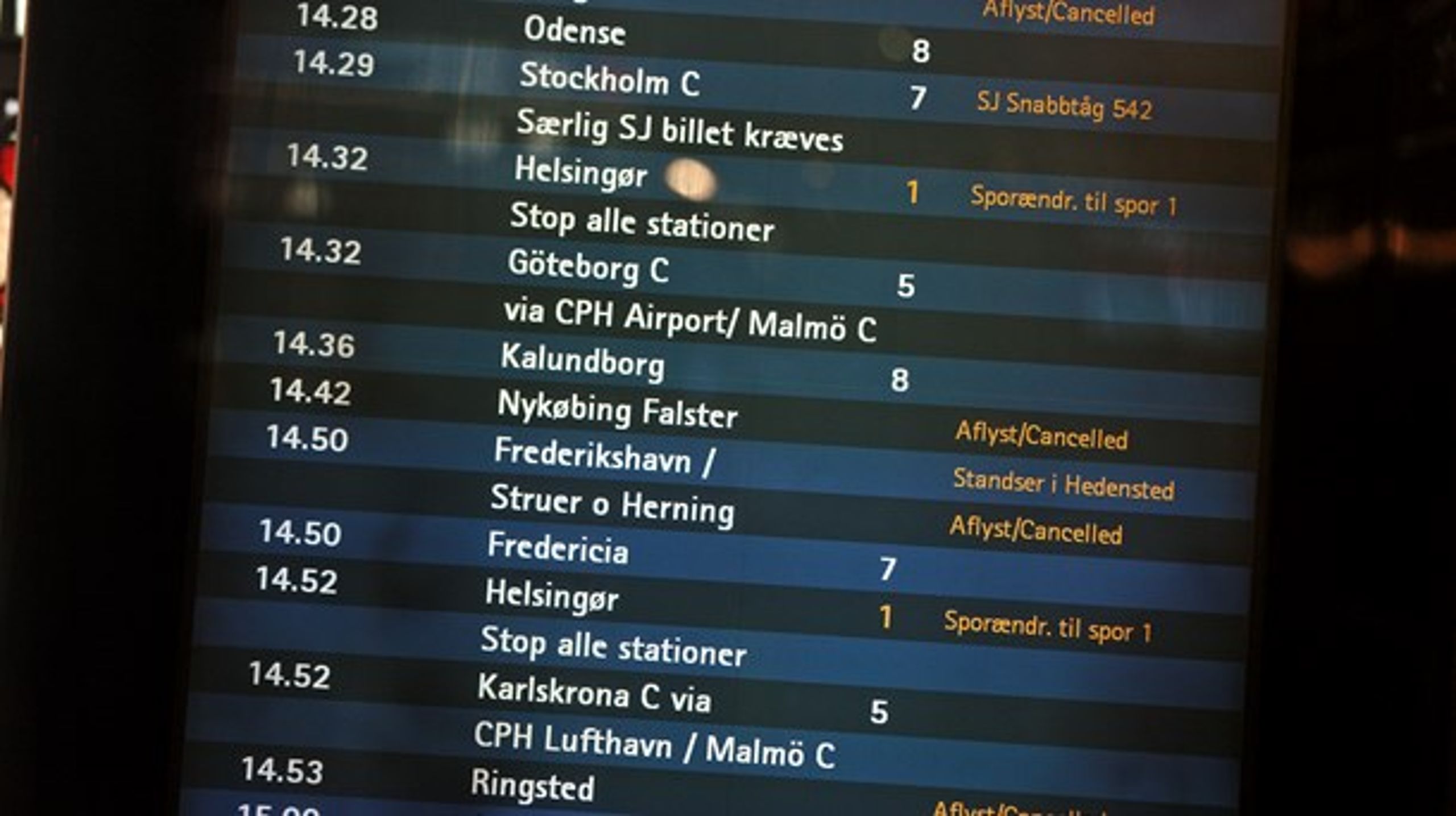 Undersøgelse viser, at under halvdelen af togpassagererne er tilfredse med den information, de modtager, når toget er forsinket.&nbsp;