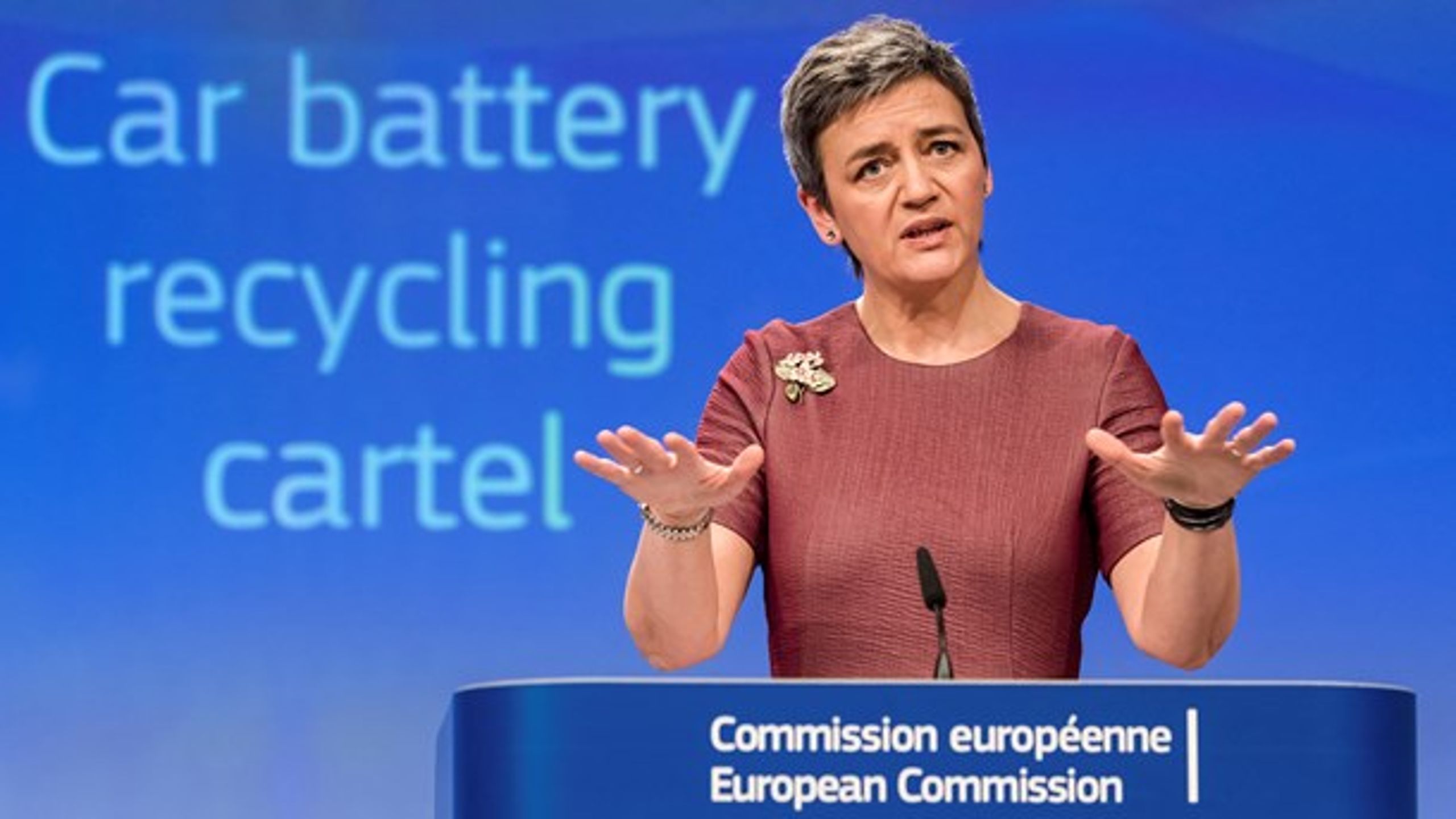 Margrethe Vestager tager gerne en periode mere som EU-kommissær, når den nuværende udløber i 2019.&nbsp;