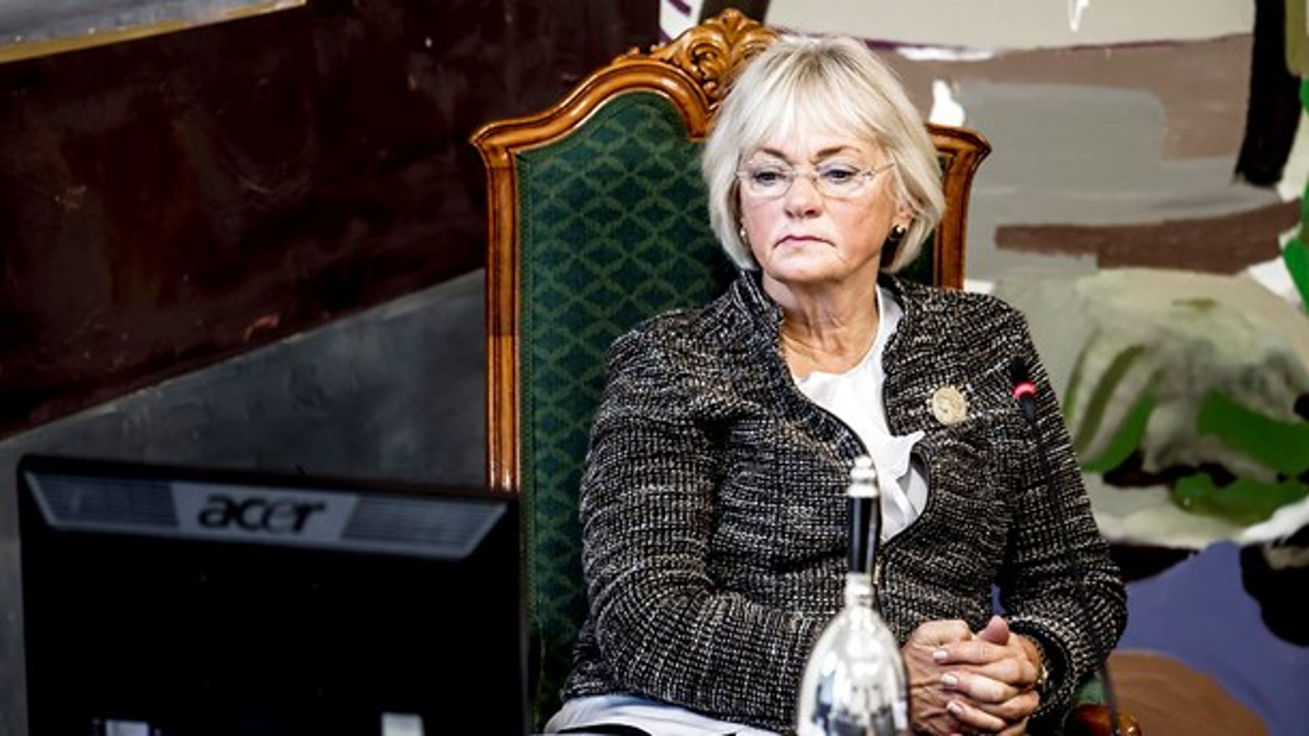 "Det er ikke for at klandre ham eller hende og stille vedkommende til ansvar, men for at få et fagligt udbytte af de ting, som vi gerne vil have noget at vide om,” siger Folketingets formand Pia Kjærsgaard (DF) til DR om arbejdsgruppens forslag.