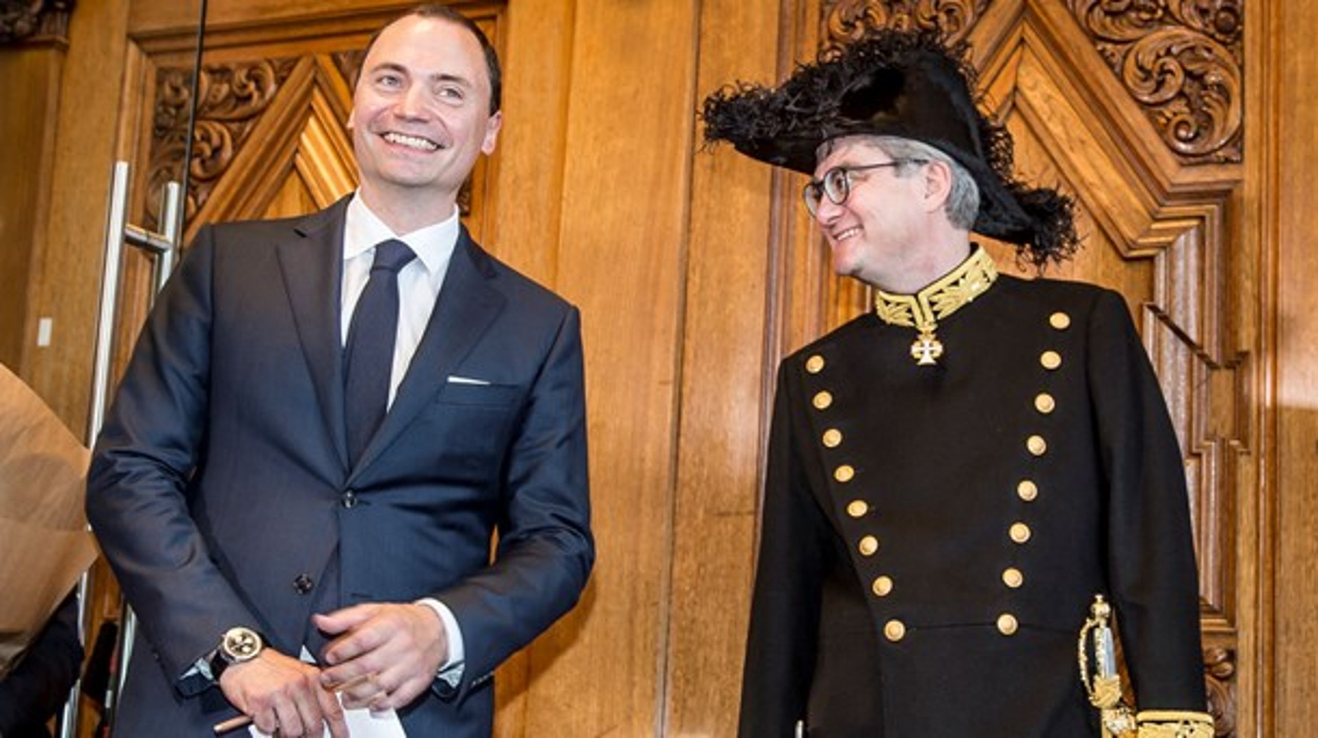 <b>NY PÅ HOLDET:</b> Tommy Ahlers (tv.) afløste 2. maj Søren Pind som Danmarks nye uddannelses- og forskningsminister.