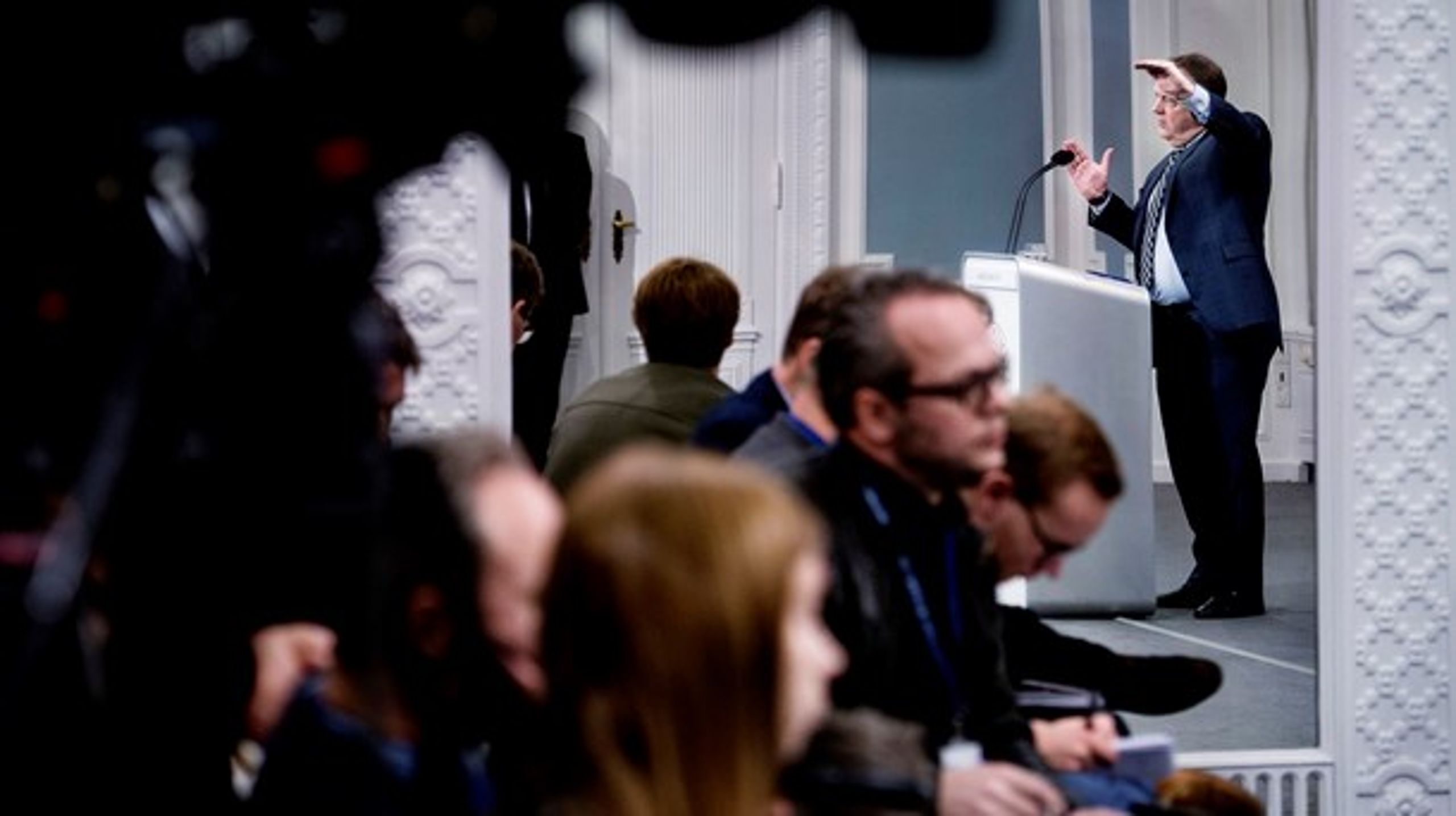 Lars Løkke Rasmussen (V) i Spejlsalen, hvor regeringen fredag kl. 12.00 vil præsentere sit nye&nbsp;psykiatriudspil.&nbsp;