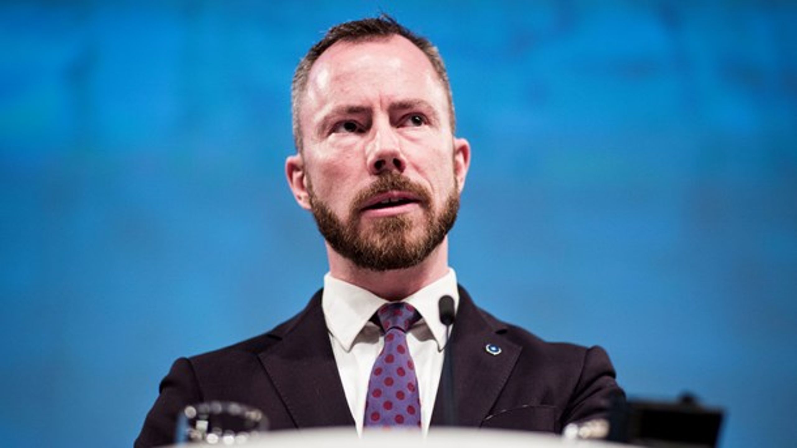 <div>Det bliver embedsmænd og ikke Jakob Ellemann-Jensen selv, der deltager i COP14-topmødet. (Foto: Michael Drost-Hansen/Ritzau Scanpix). </div>