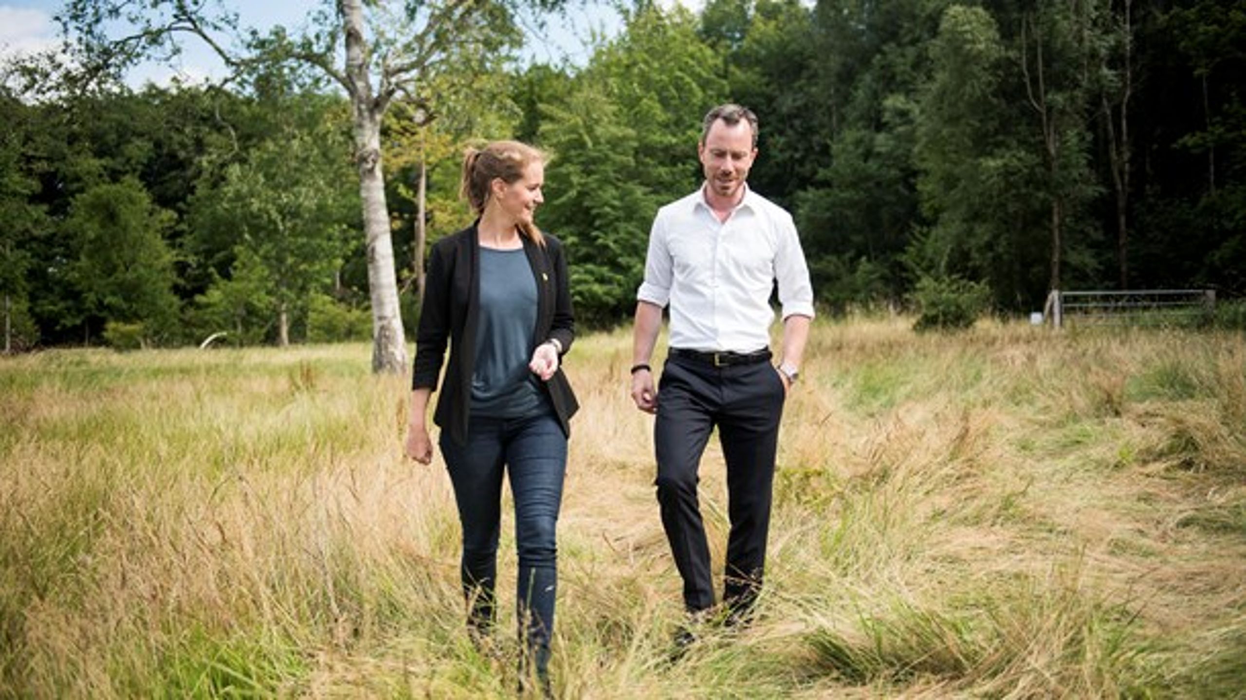 Maria Reumert Gjerding (tv.) fik ros for fællesudspillet med landbruget, men ingen lovning om en milliard kroner til jordfordeling. (Foto: Mads Joakim Rimer Rasmussen/Ritzau Scanpix).<br>