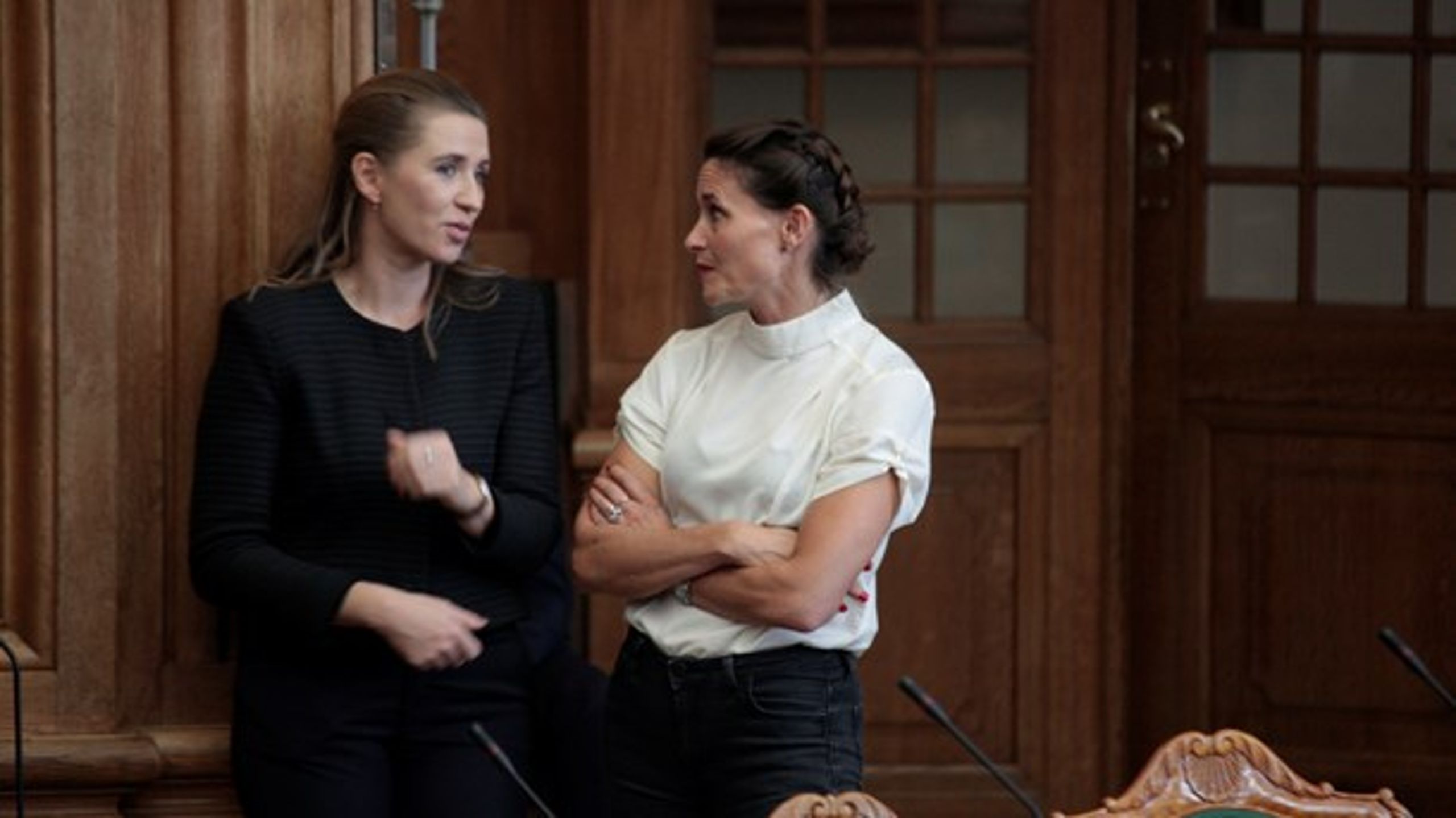 Alternativets Carolina Magdalene Maier (th.) mener, i modsætning til S og SF, ikke, at man skal sænke tilskuddet til de frie skoler.&nbsp;