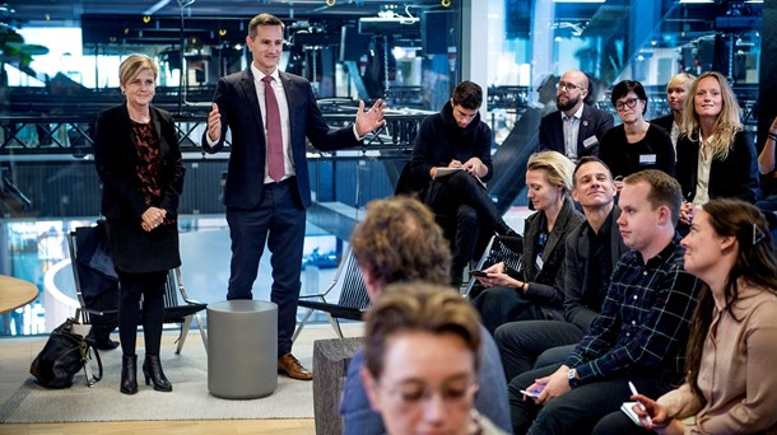 Vækstteamet afleverede deres anbefalinger til kulturminister Mette Bock (LA) og erhvervsminister Rasmus Jarlov (K) 29 oktober 2018.&nbsp;