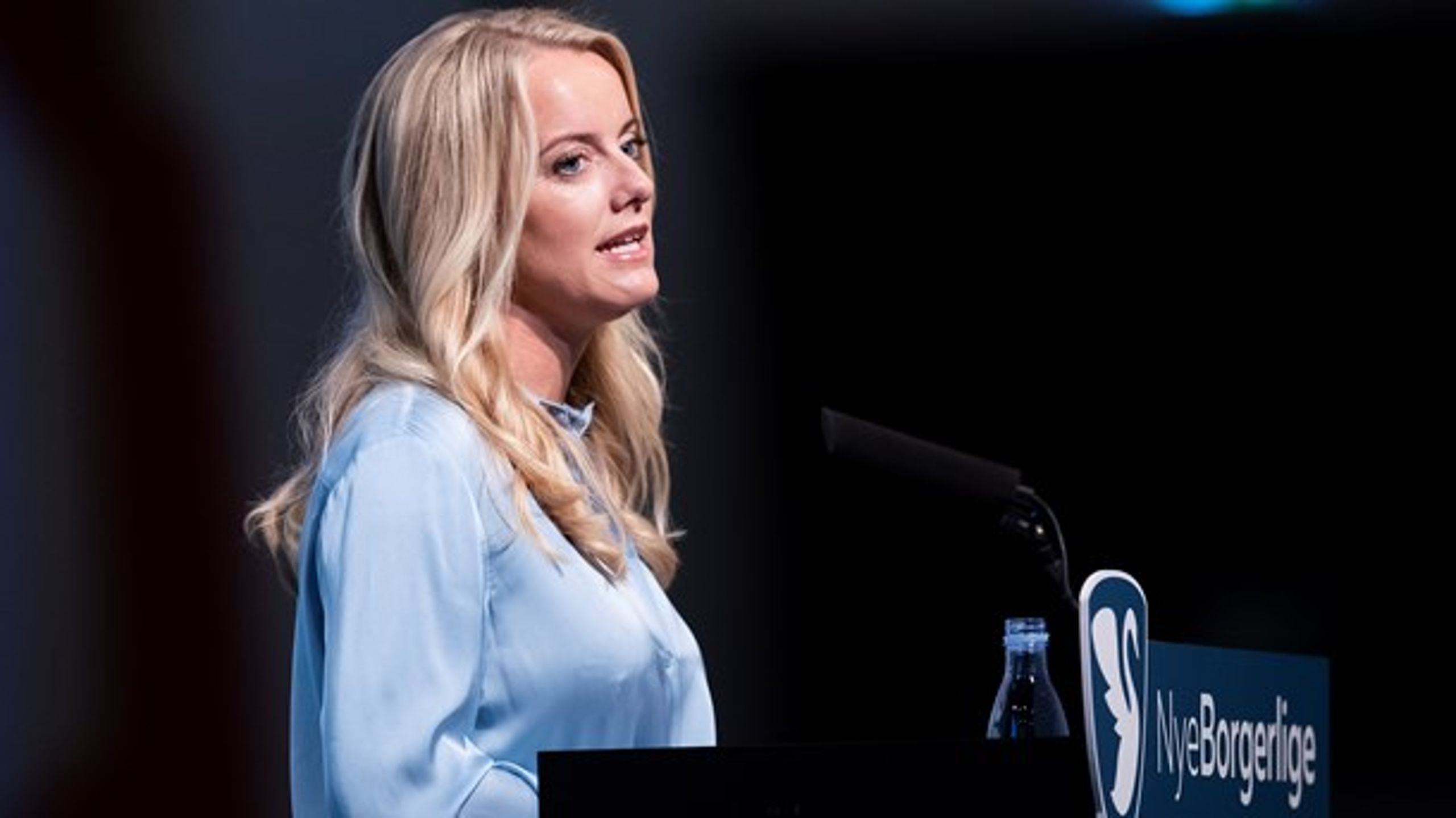 Pernille Vermund talte lørdag til Nye Borgerliges årsmøde i Vejle.&nbsp;
