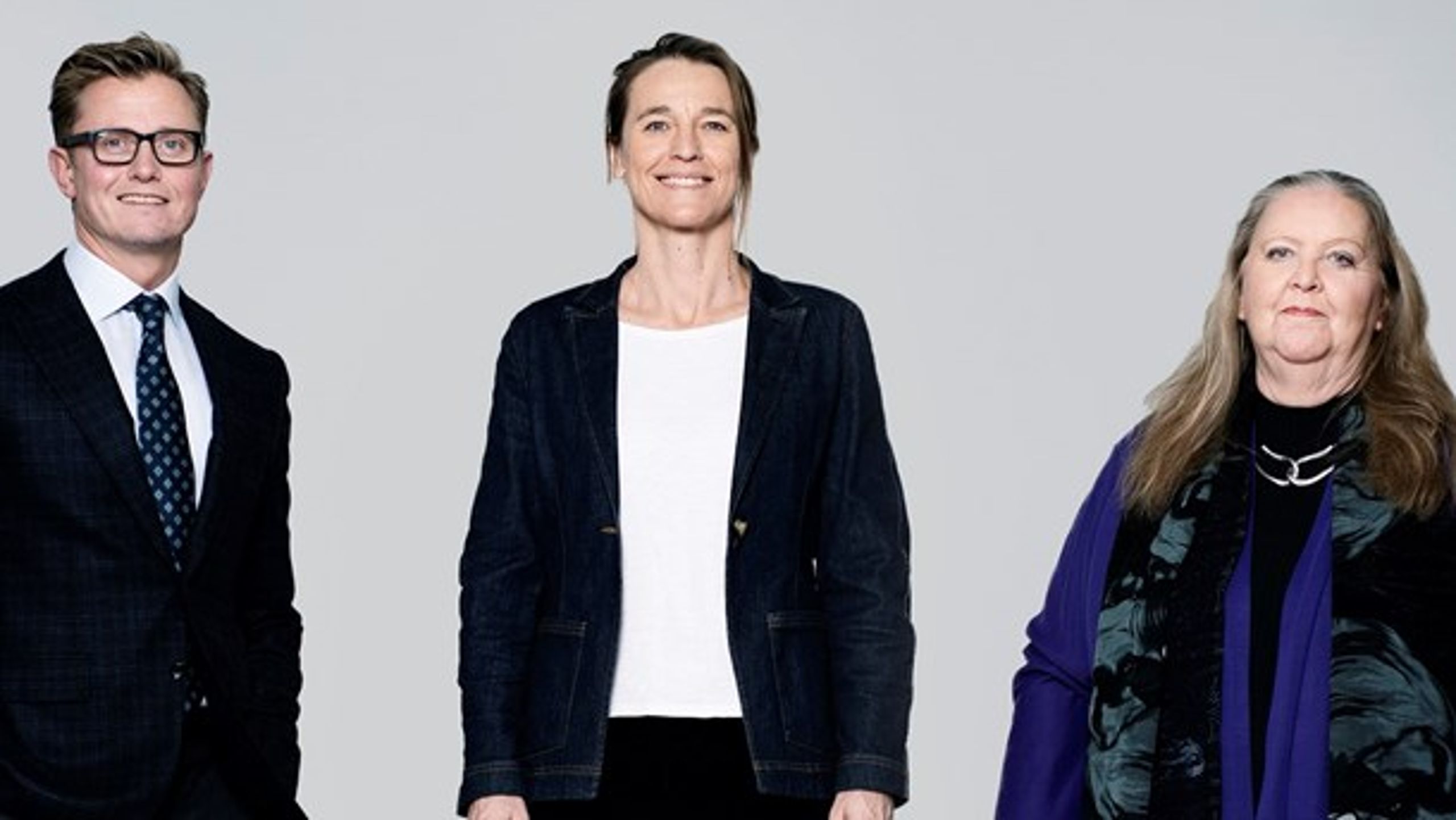 David Budtz Pedersen (t.v), Sine Nørholm Just

						
				
			
		
	
(midten) og Lisbeth Knudsen (t.h.) leder hver deres del af forsknings- og oplysningsprojektet.<br>