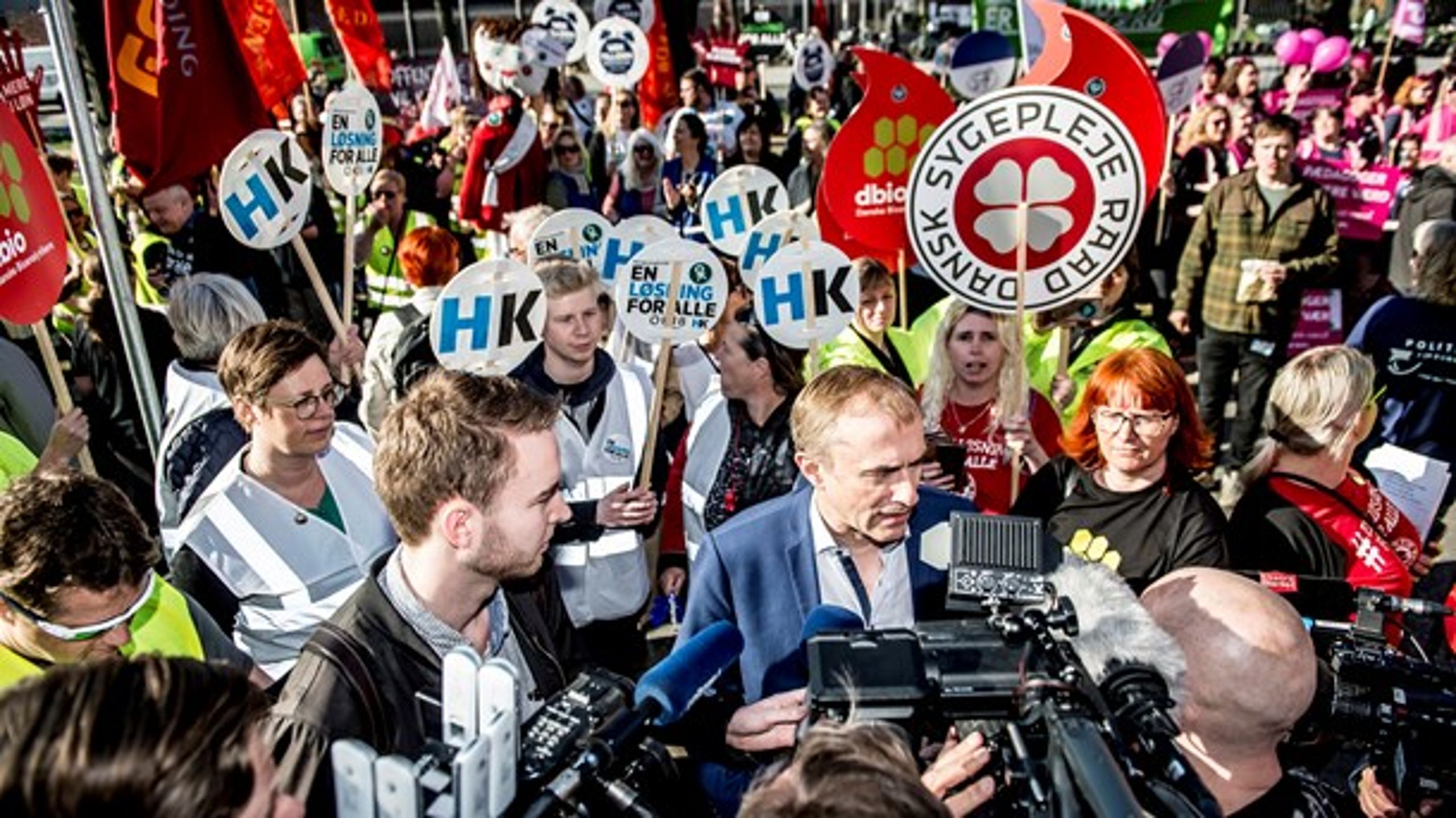 Michael Ziegler står igen i spidsen for kommunernes forhandlingsdelegation. Her på vej i Forligsen under de tilspidsede forhandlinger i 2018.