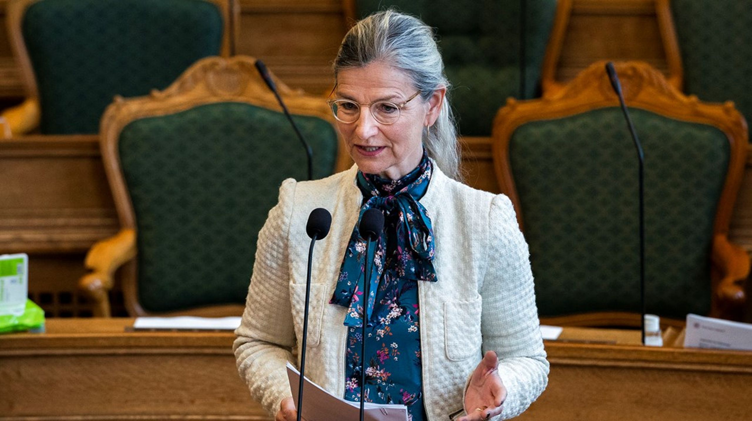 "Lovprisningen af flere forskningsmidler til den grønne omstilling må ikke blive en sovepude for de resultater, vi får ud af et øget forskningsbidrag," mener Ulla Tørnæs (V).<br>