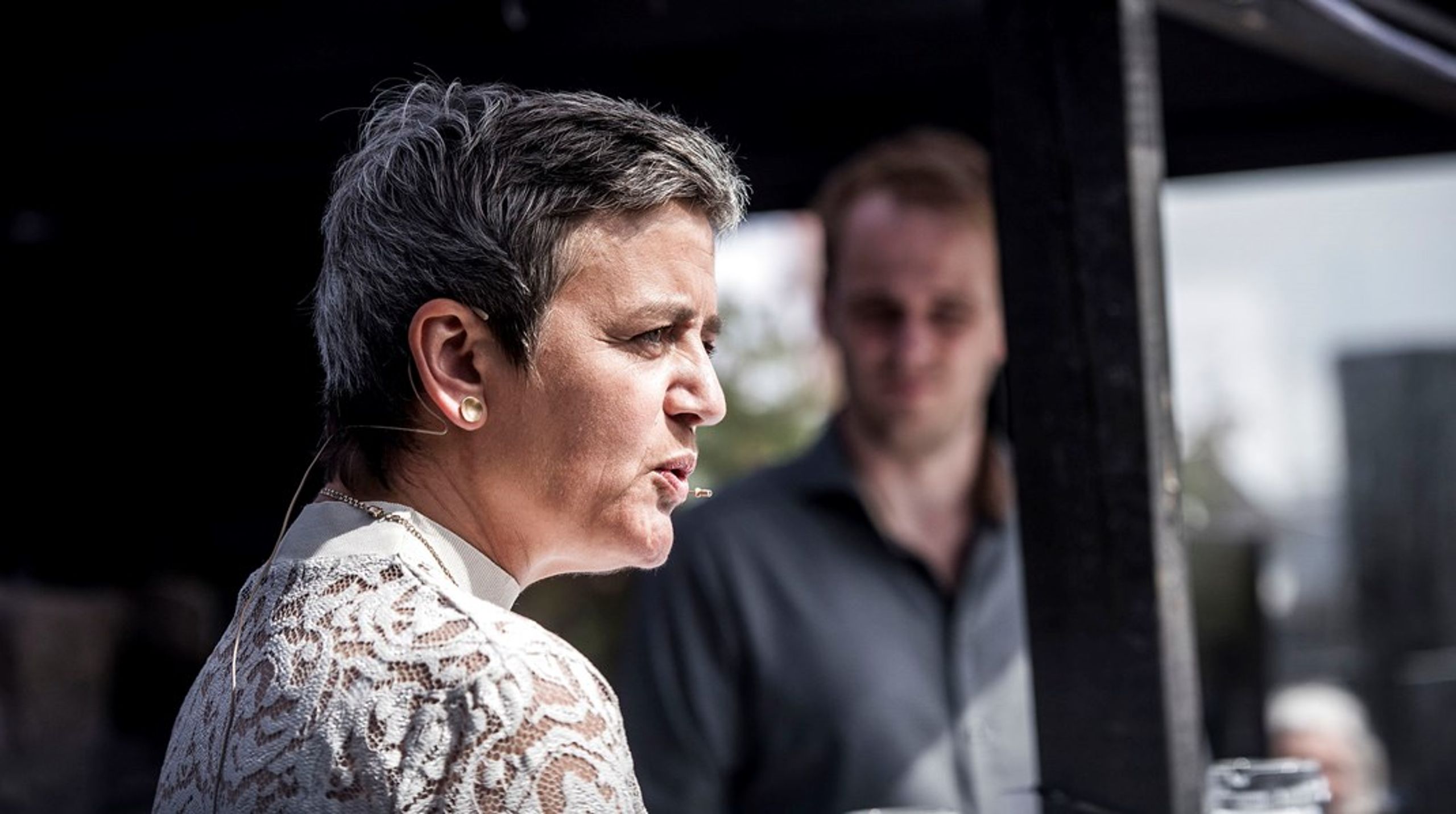 Jens Rohde (KD) ser frem til tech-talkshow med sin tidligere partifælle fra Radikale -&nbsp;EU-kommisær Margrethe Vestager, her ved et arrangement på Folkemødet i 2017.