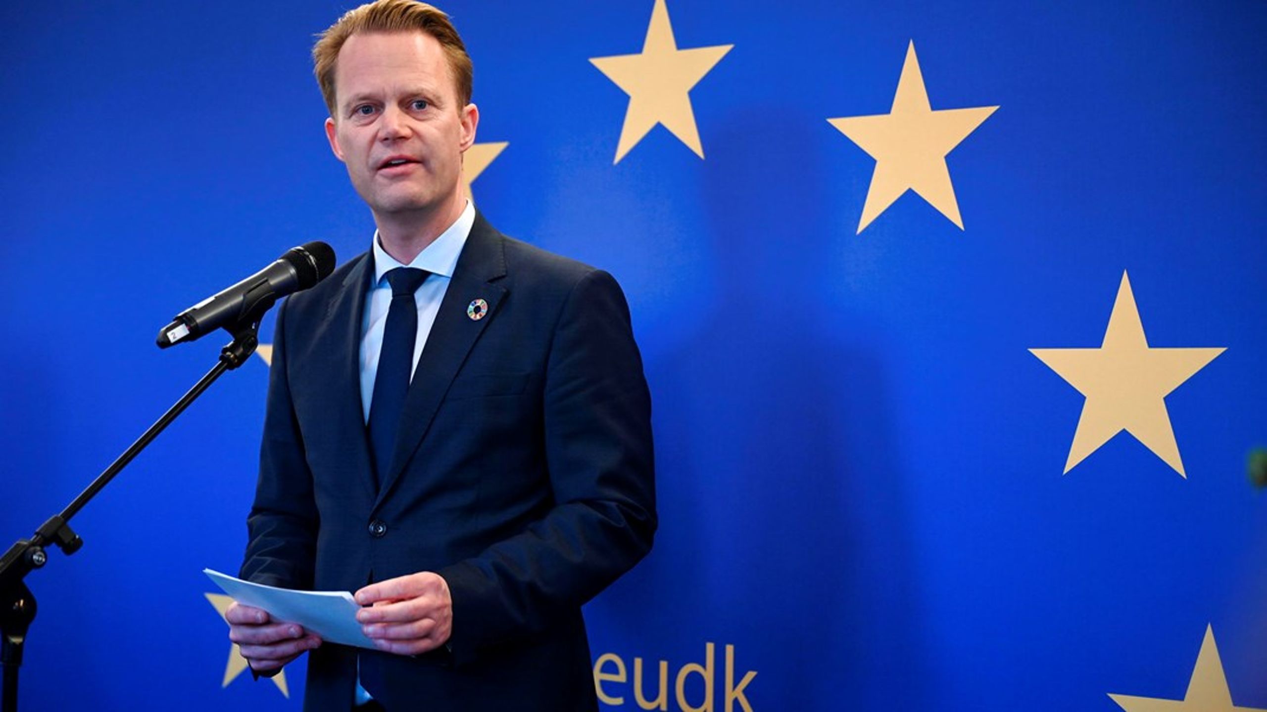 Udenrigsministeren vil opruste på EU-fronten.