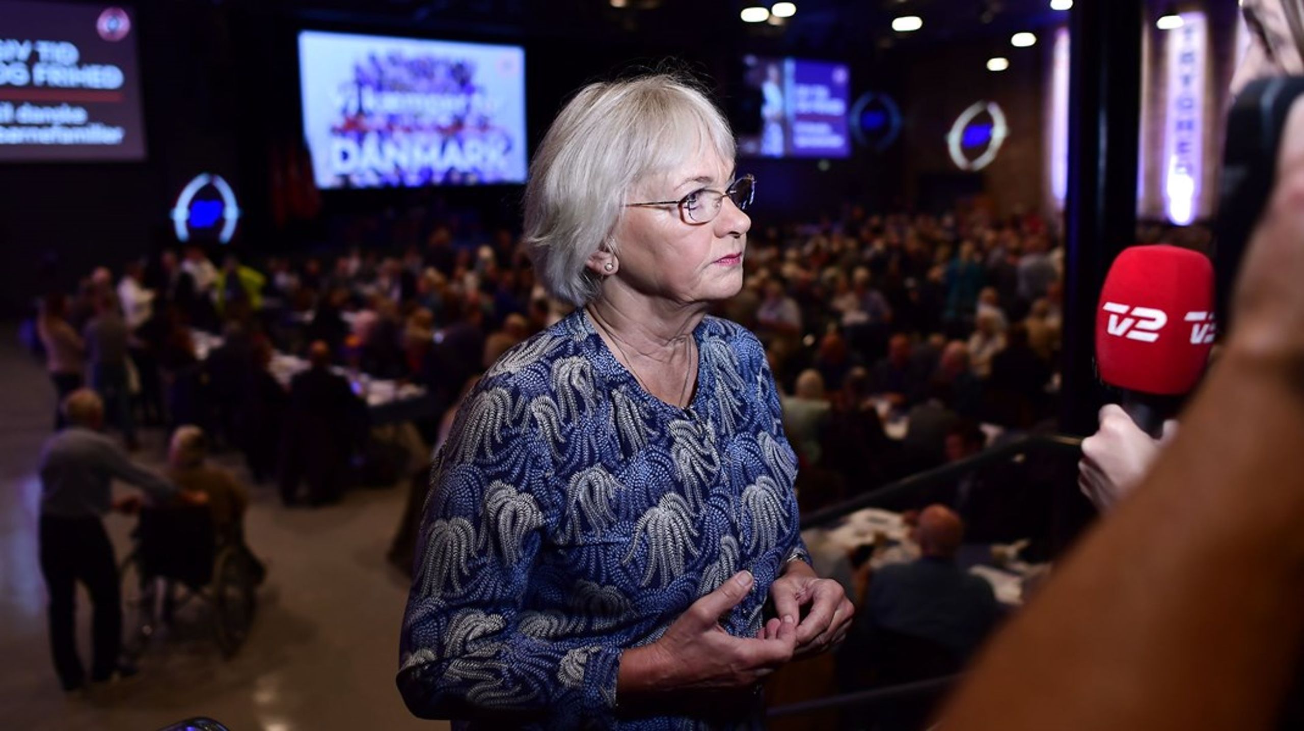 Pia Kjærsgaard gentog søndag sin utilfredshed med den interne kritik af Dansk Folkepartis udlændingepolitiske linje.