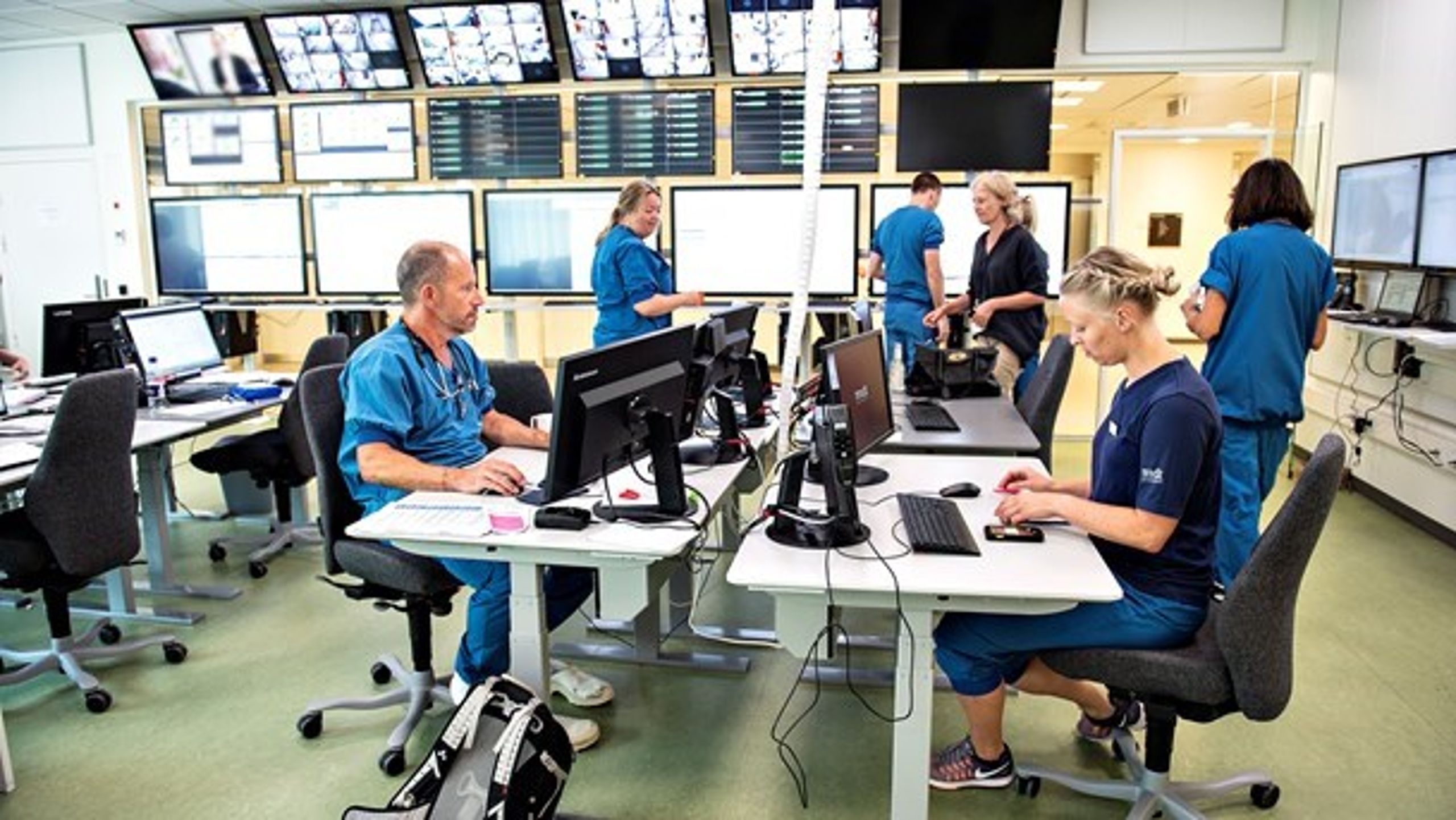 Landets akutmodtagelser oplever usædvanligt mange patienter. Her er det Aarhus Universitetshospital.